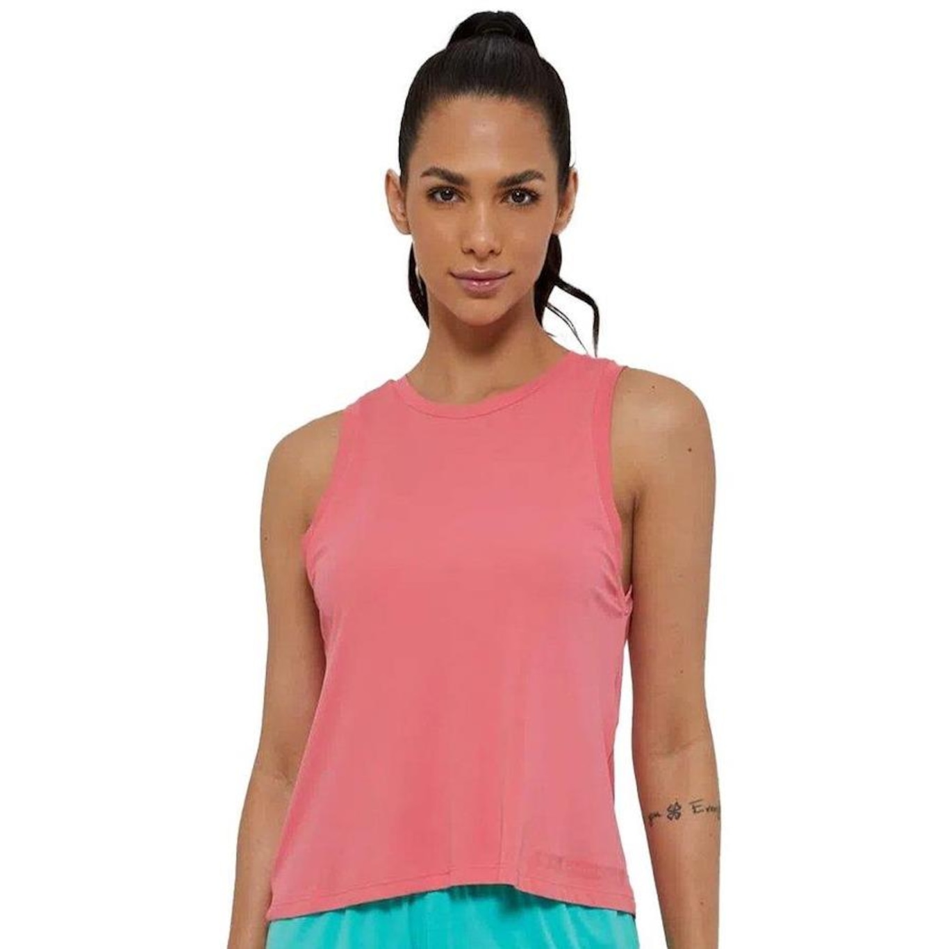 Camiseta Regata Alto Giro Back Fit - Feminina - Foto 1