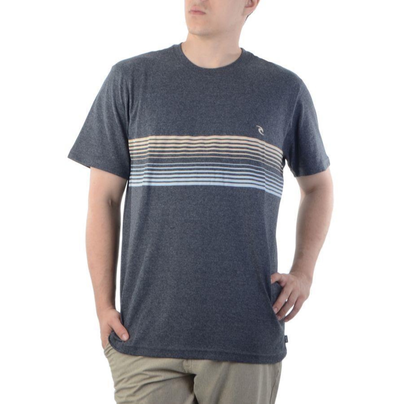 Camiseta Rip Curl Especial Stripes Marl - Masculina - Foto 1