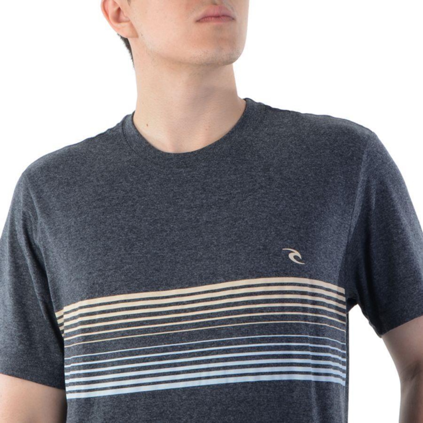 Camiseta Rip Curl Especial Stripes Marl - Masculina - Foto 3