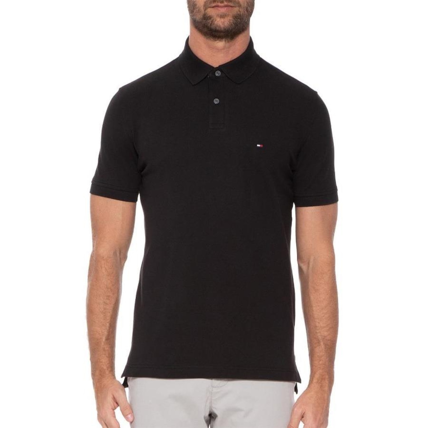 Camisa Polo Tommy Hilfiger Stretch Regular Fit - Masculina em Promoção