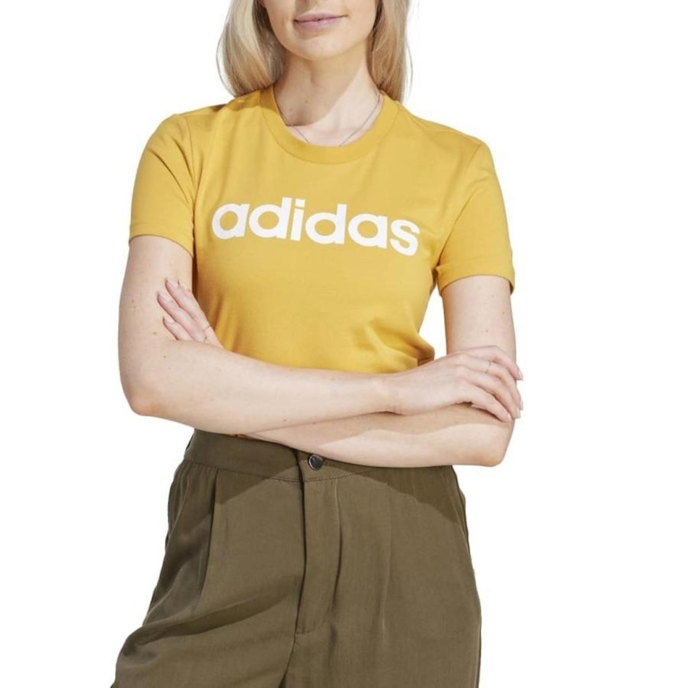 Camiseta adidas Essential Logo Slim - Feminina - Foto 2