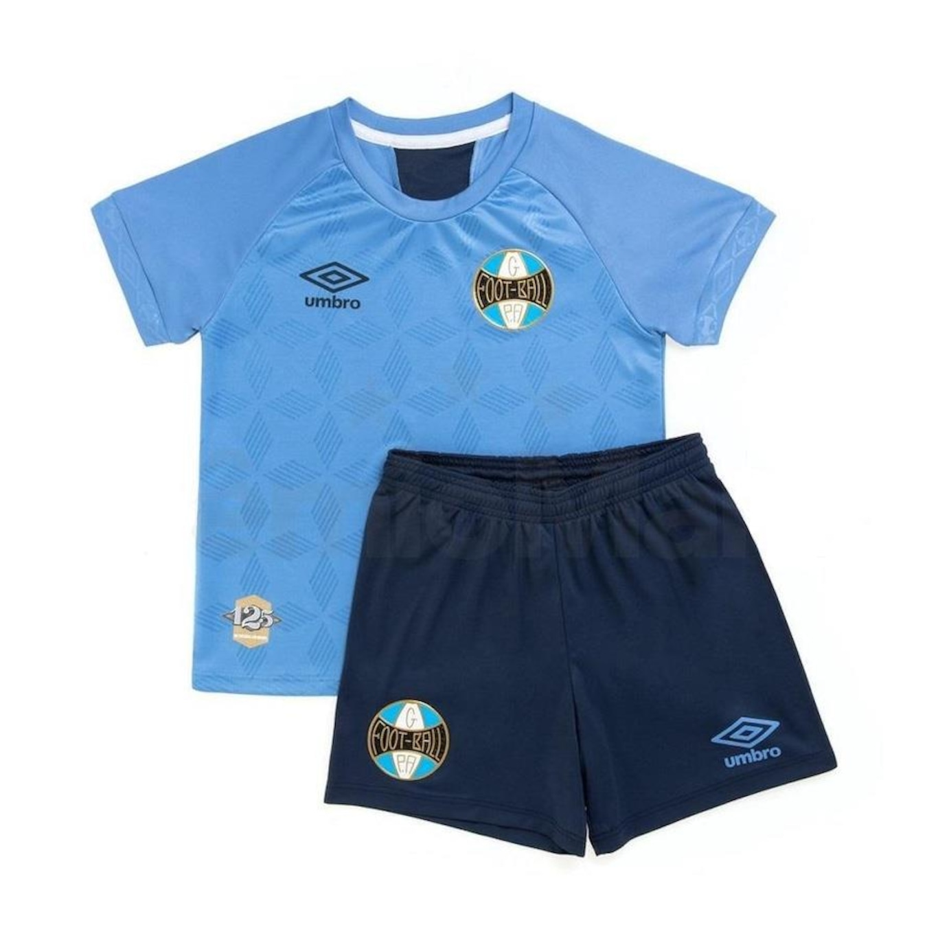 Kit do Grêmio III 2020 Umbro Camisa + Calção - Infantil - Foto 1