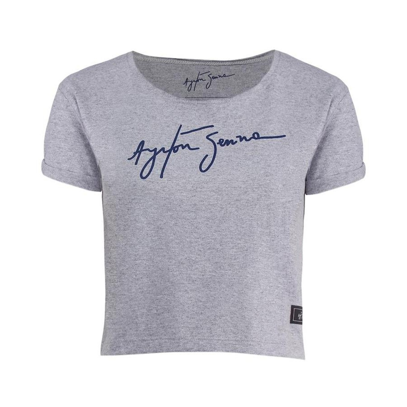 Blusa Cropped Assinatura Ayrton Senna - Feminina - Foto 1