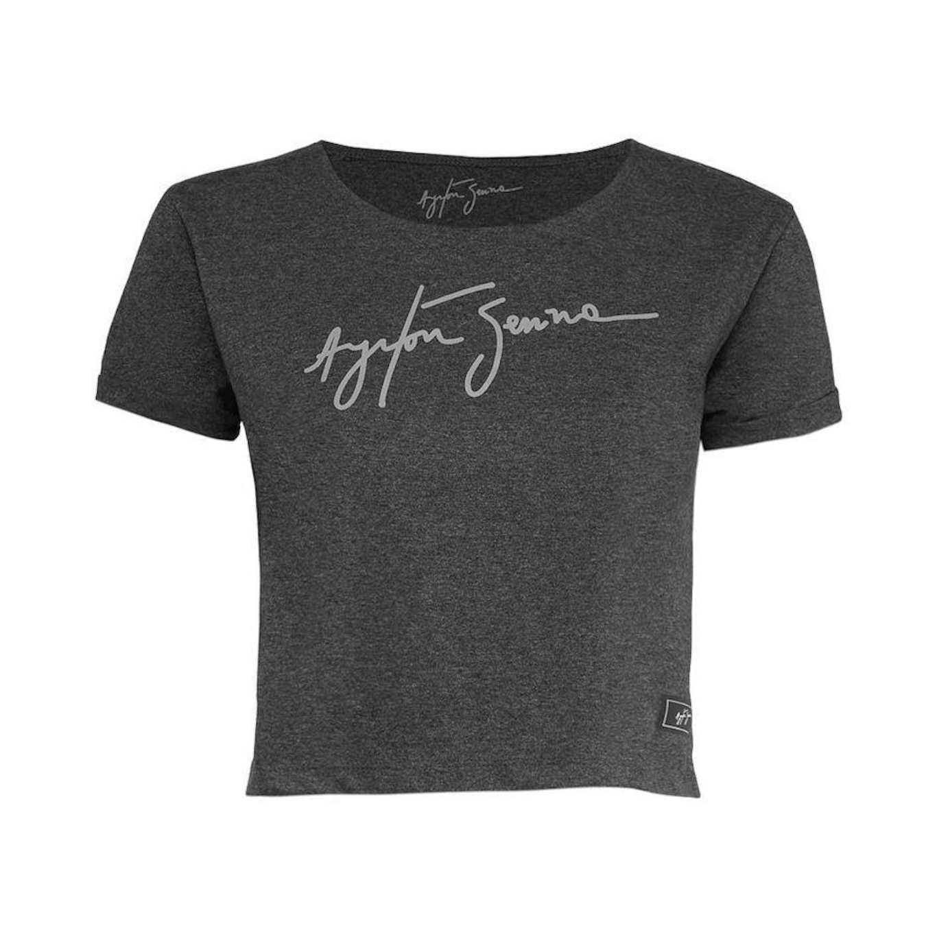 Blusa Cropped Assinatura Ayrton Senna - Feminina - Foto 1