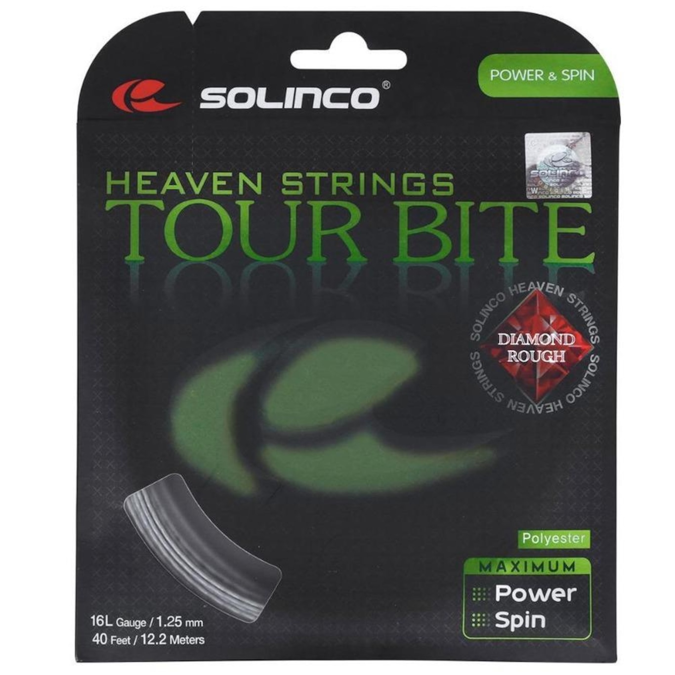 Corda Solinco Tour Bite Diamond Rough 16L 1.25mm Set Individual - Foto 1