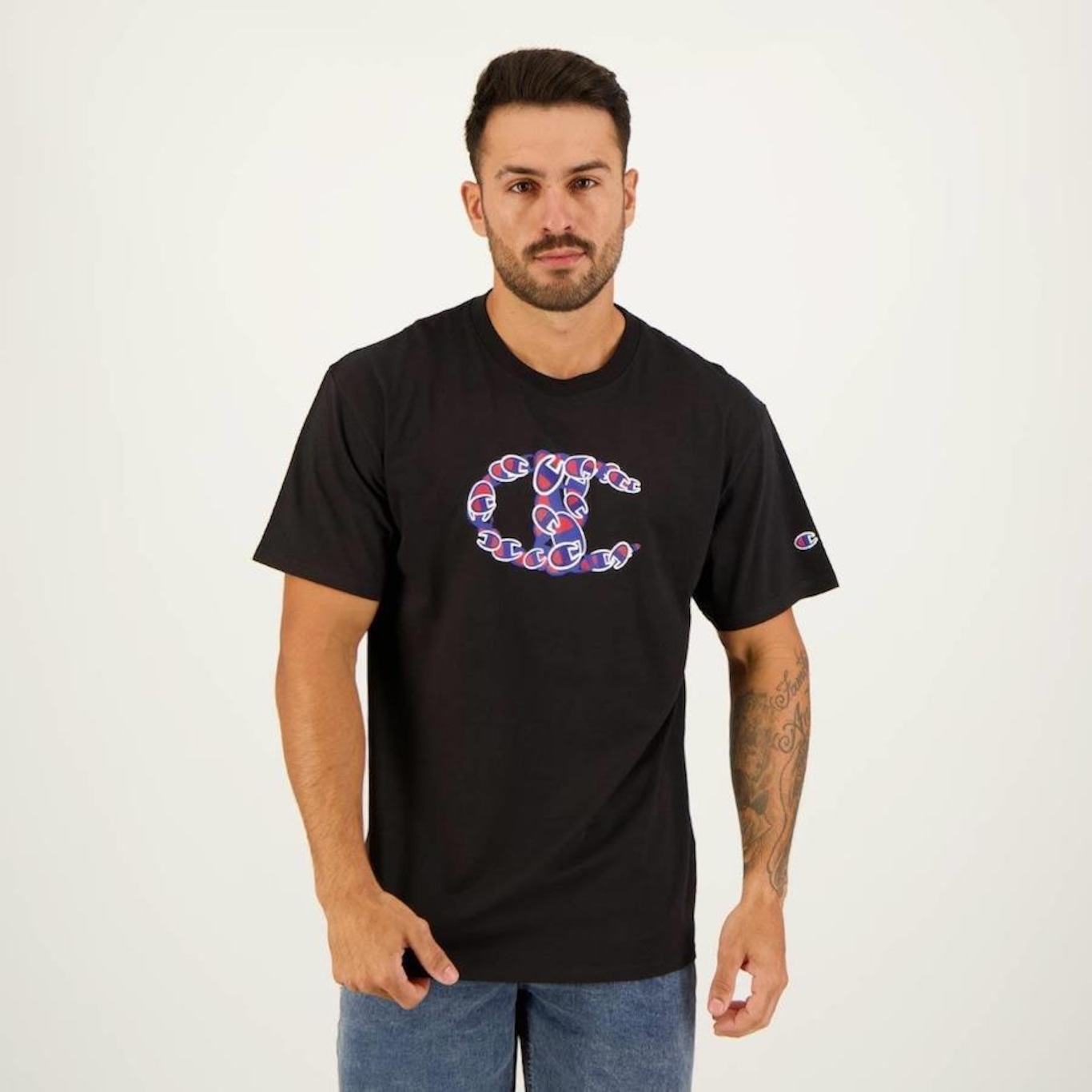 Camiseta Champion Hero Colleged - Masculina - Foto 1