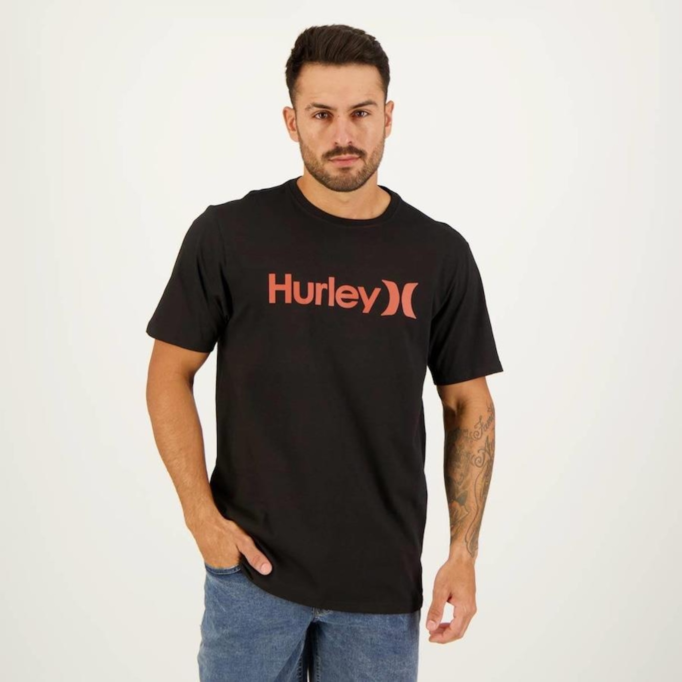 Camiseta Hurley Only Solid - Masculina - Foto 1