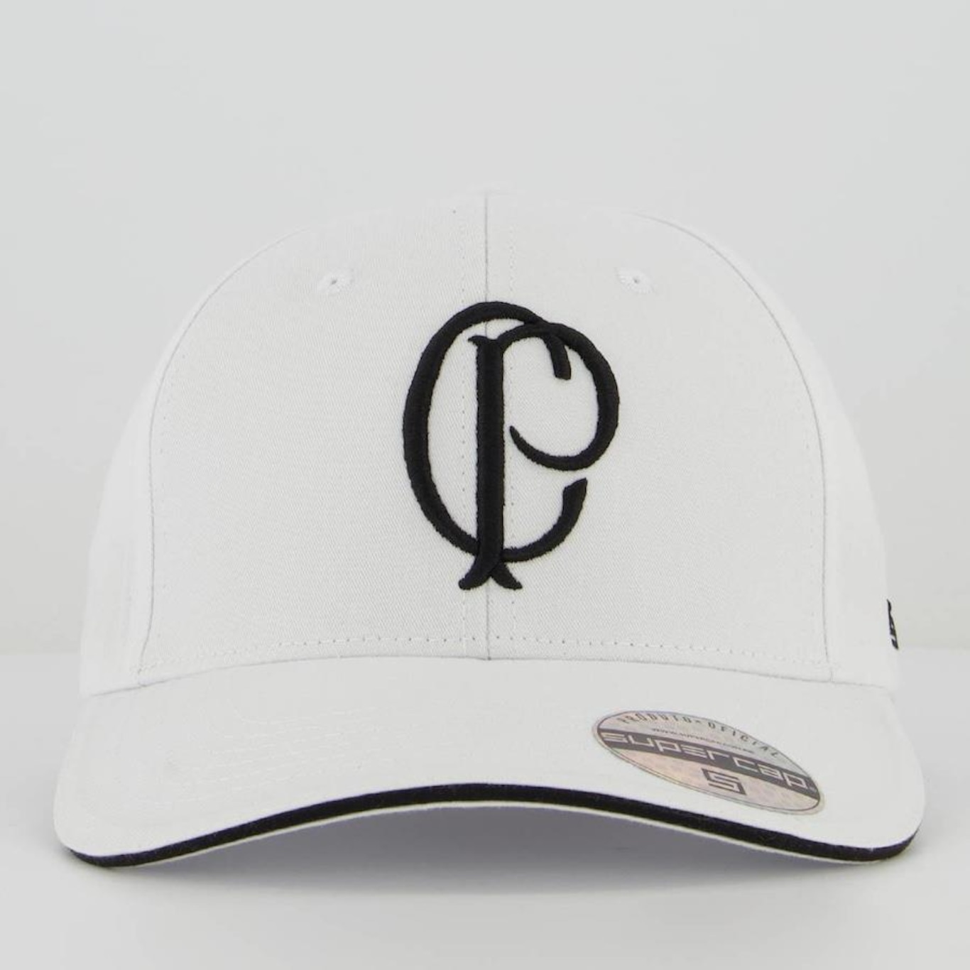 Boné Aba Curva Supercap do Corinthians Logo - Strapback - Adulto - Foto 2