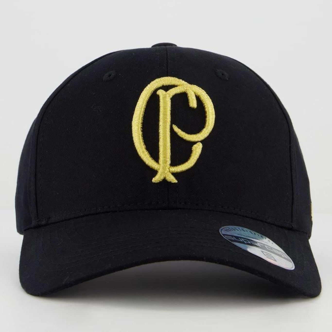 Boné Aba Curva do Corinthians Supercap Logo - Strapback - Adulto - Foto 2