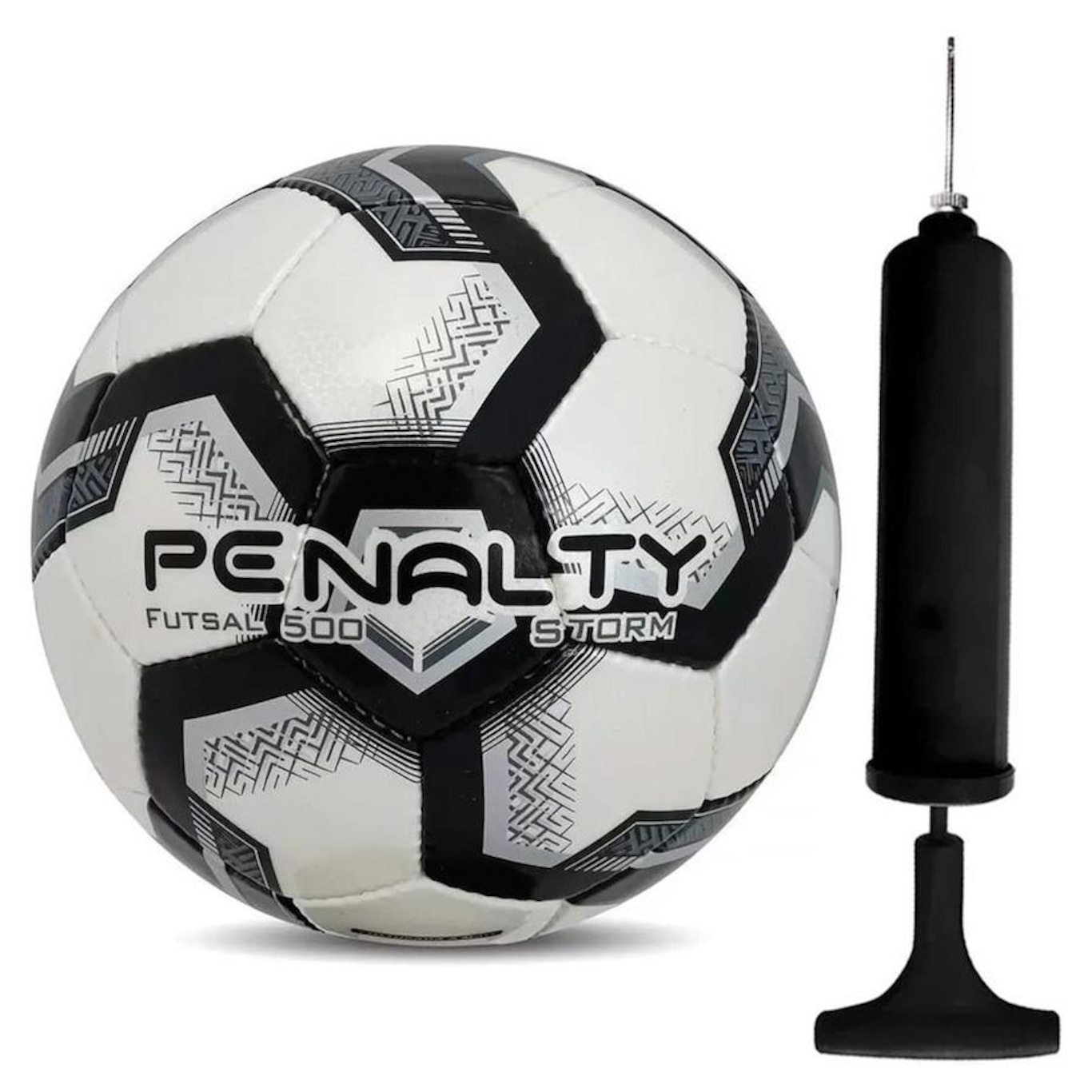 Bola de Futsal Penalty Storm XXIII + Bomba de Ar - Foto 1