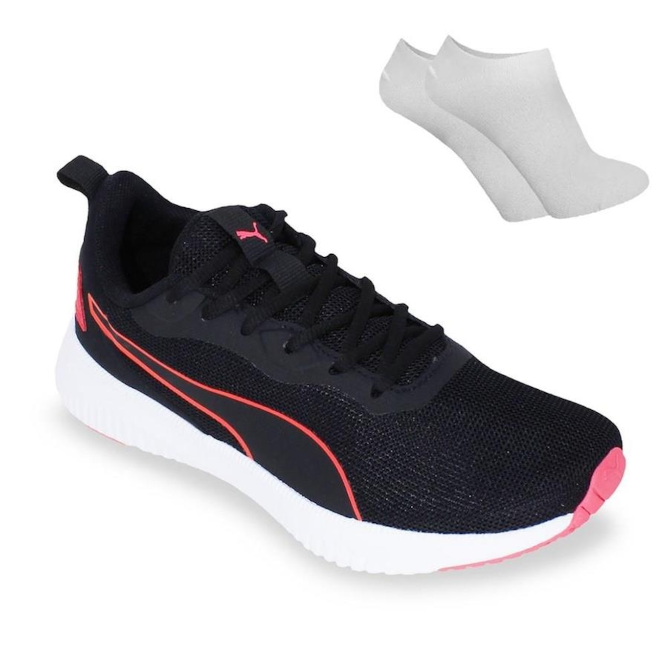 Kit Tênis Puma Flyer Flex + Par de Meia - Feminino - Foto 1