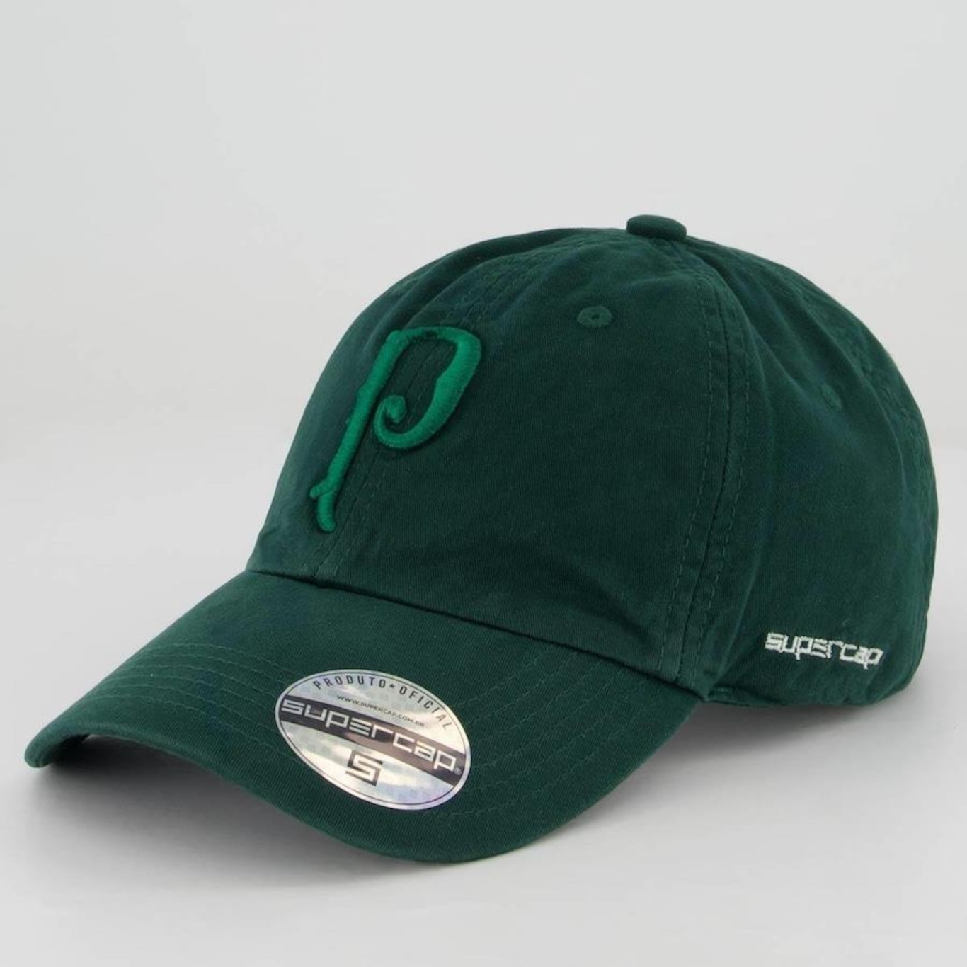 Boné Aba Curva Supercap Palmeiras Logo - Strapback - Adulto - Foto 1