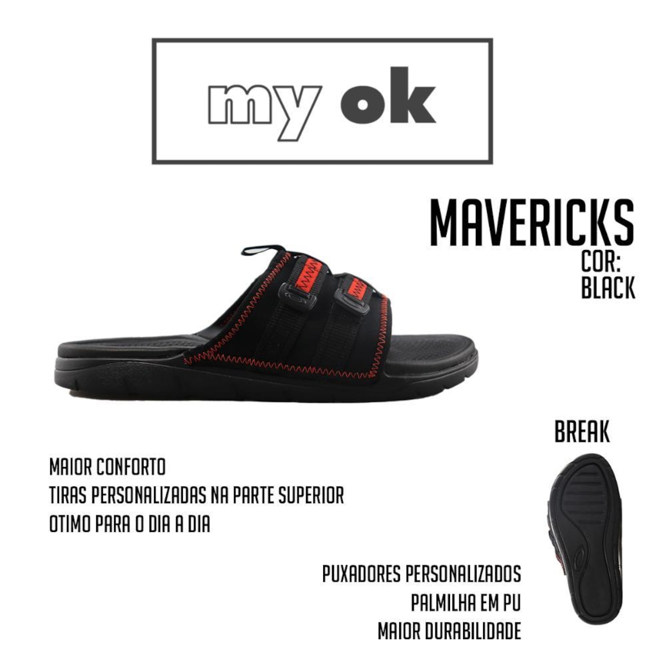 Chinelo Oakley Mavericks Slide - Masculino - Foto 4