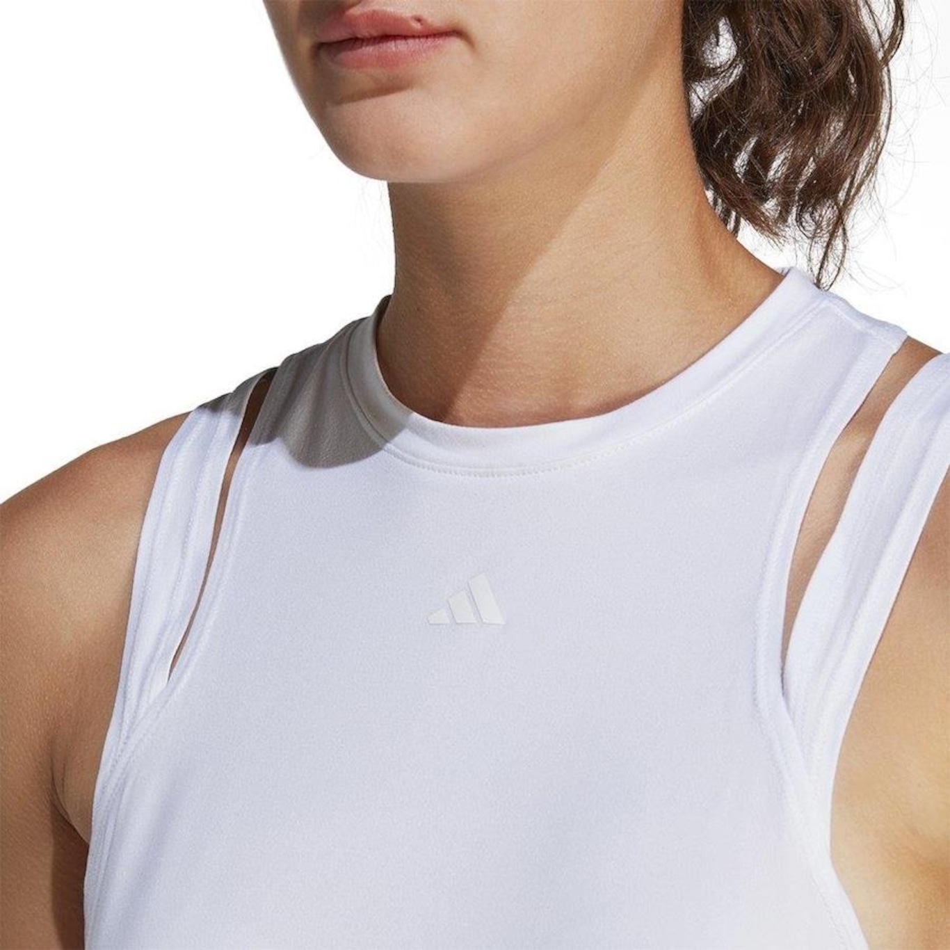 Camiseta Regata adidas 3 Bar - Feminina - Foto 3