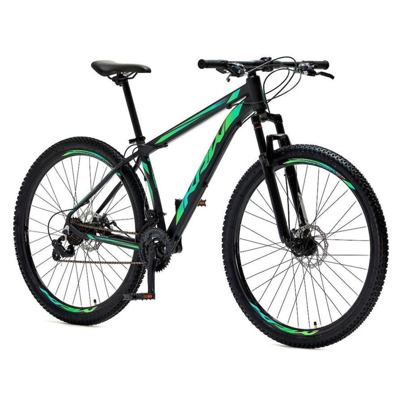 Bicicleta Aro 29 Krw Alumínio - Freio a Disco Suspensão Dianteira Mountain  Bike  S3 - 21 Velocidades - Adulto - Foto 2