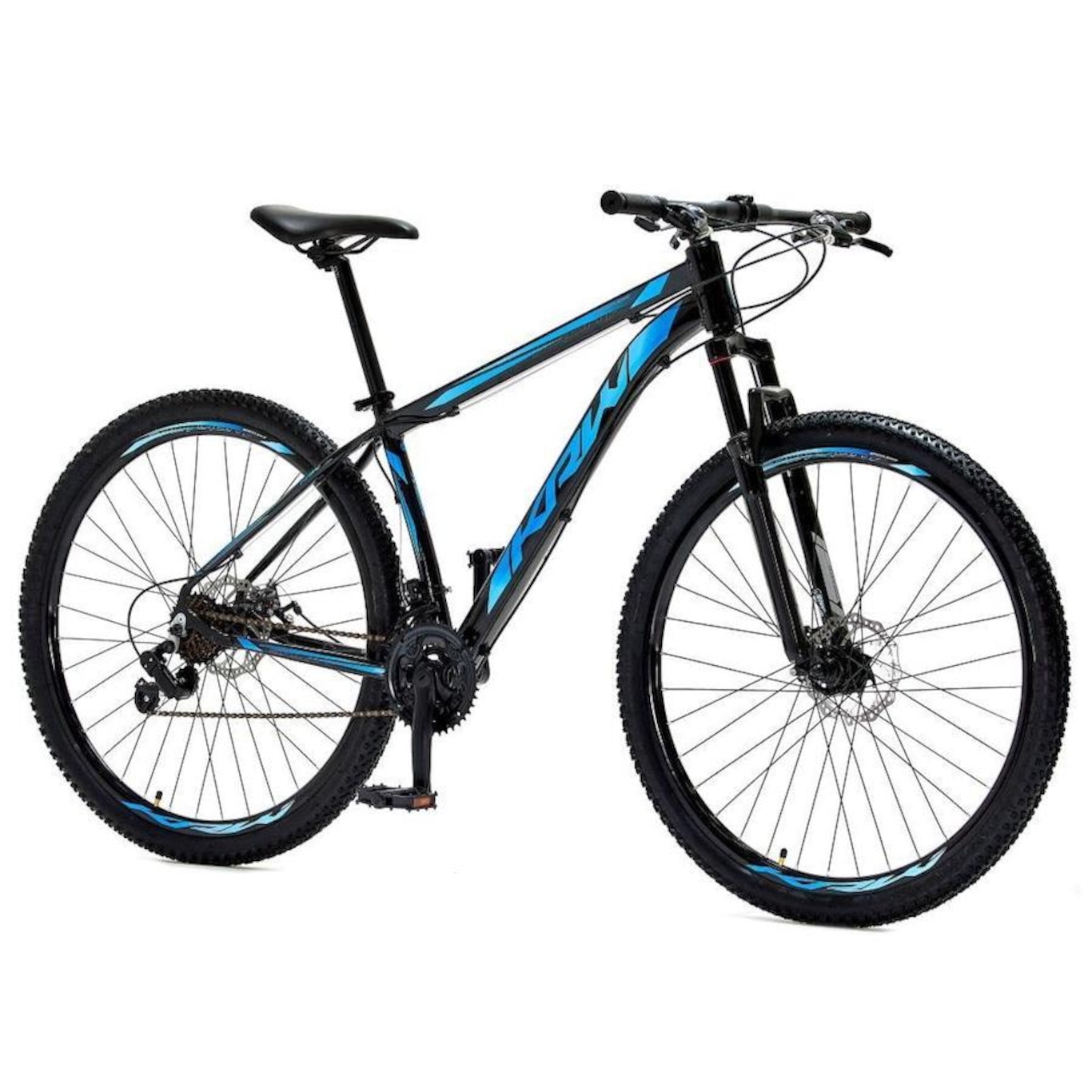 Bicicleta Aro 29 Krw Alumínio - Freio a Disco Suspensão Dianteira Mountain Bike S7 - 27 Velocidades - Adulto - Foto 5