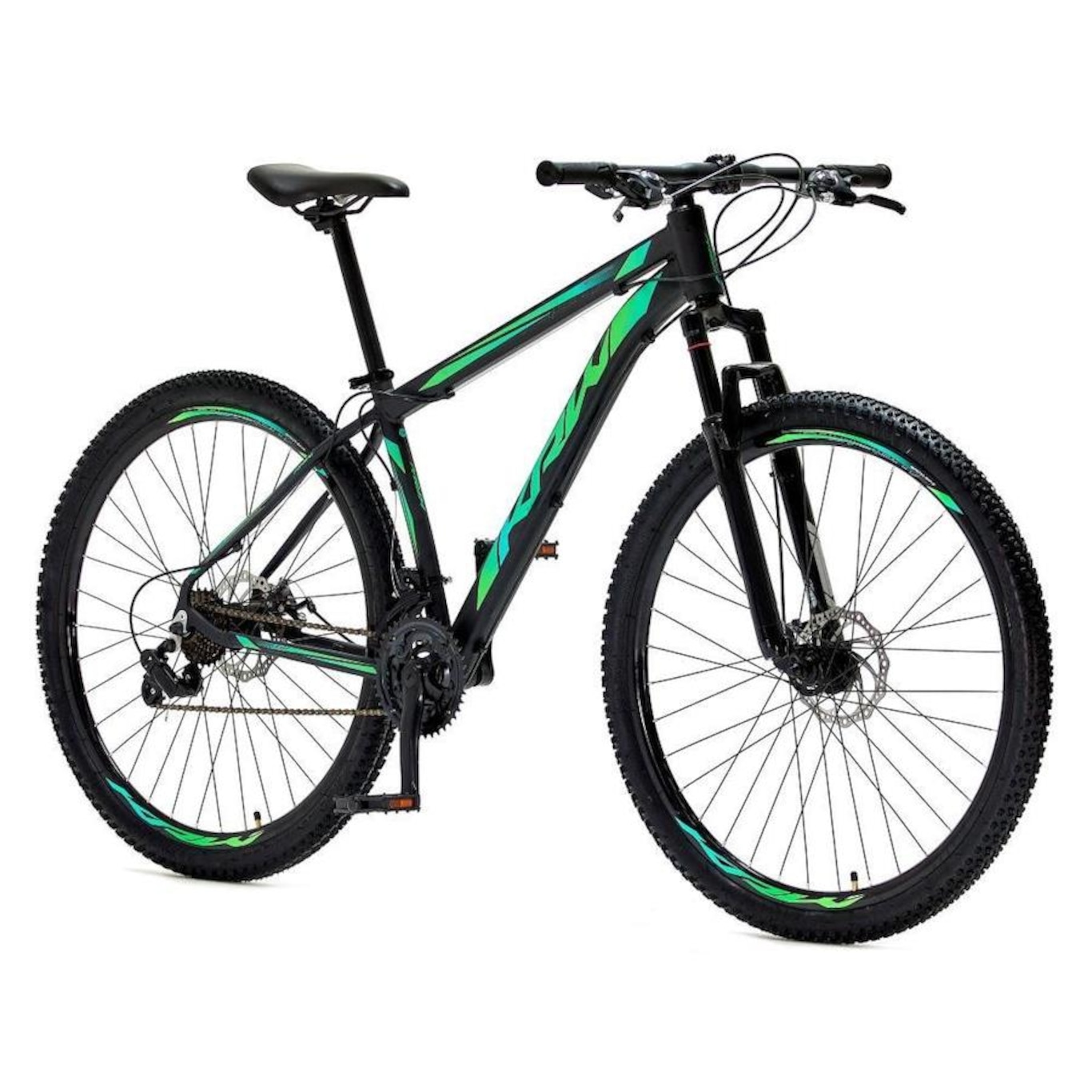 Bicicleta Aro 29 Krw Alumínio - Freio a Disco Suspensão Dianteira Mountain Bike S7 - 27 Velocidades - Adulto - Foto 2