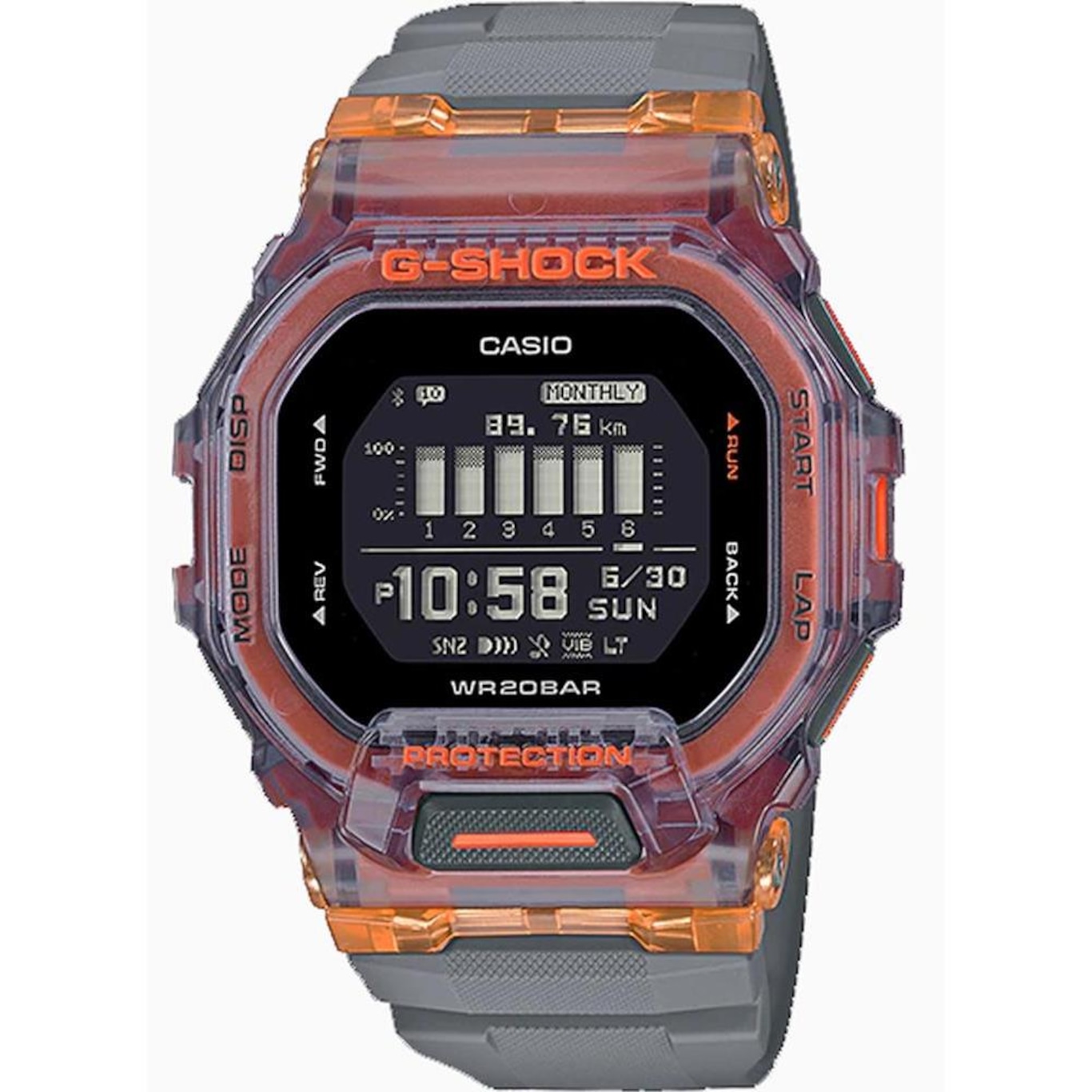 Relógio Casio G-Shock G-Squad Sports Gbd-200Sm-1A5Dr - Unissex - Foto 1