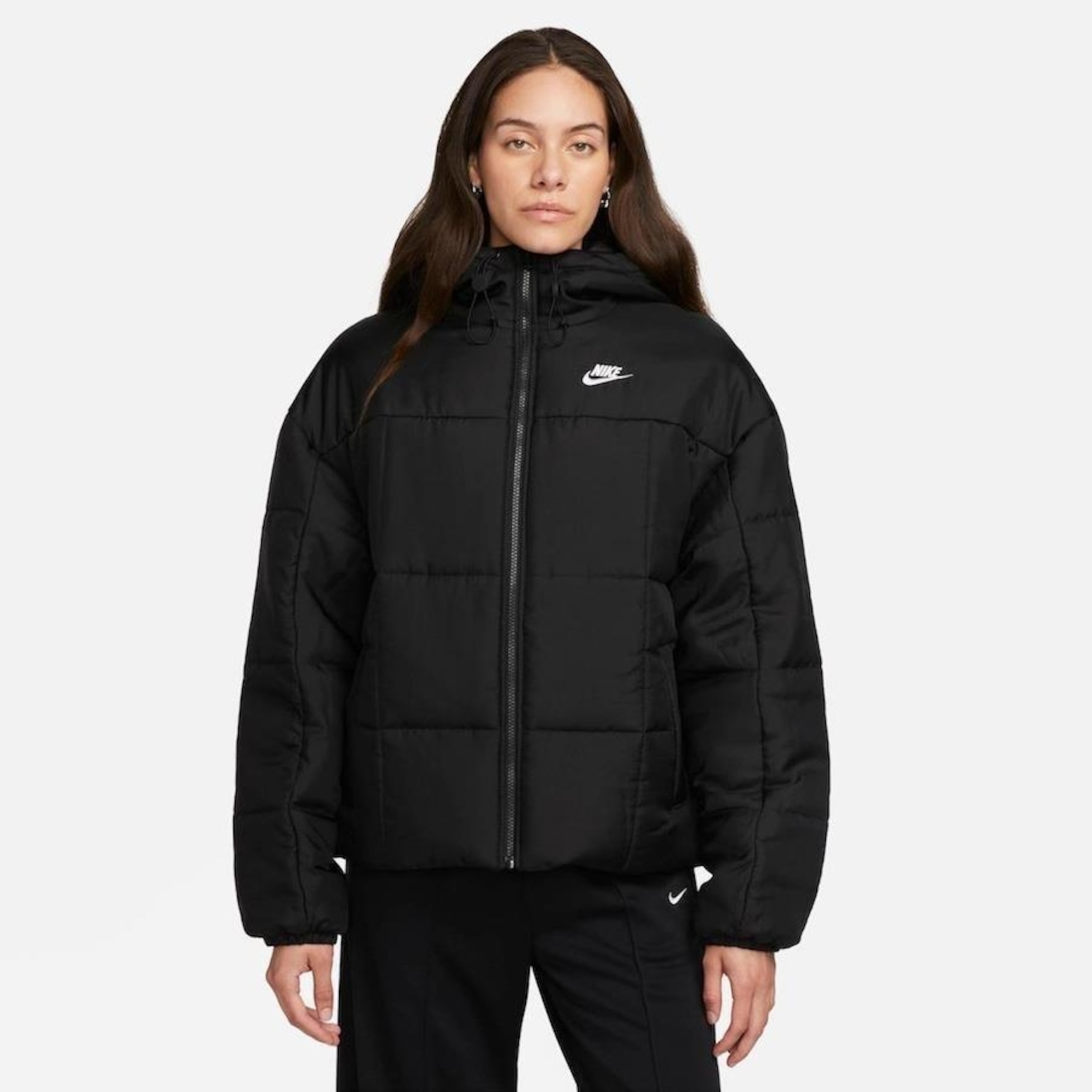 Jaqueta com Capuz Nike Sportswear Classic Puffer - Feminina em