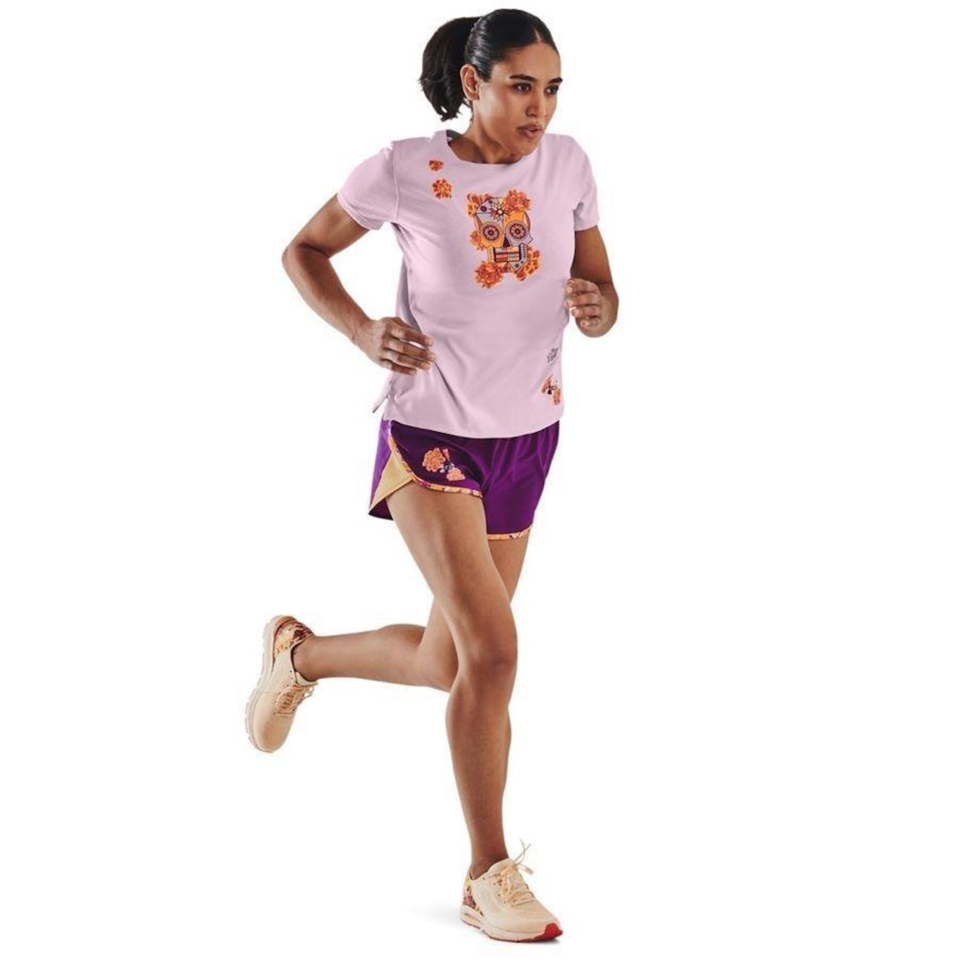 Shorts Under Armour Fly By Elite Day Of The Dead - Feminino - Foto 2