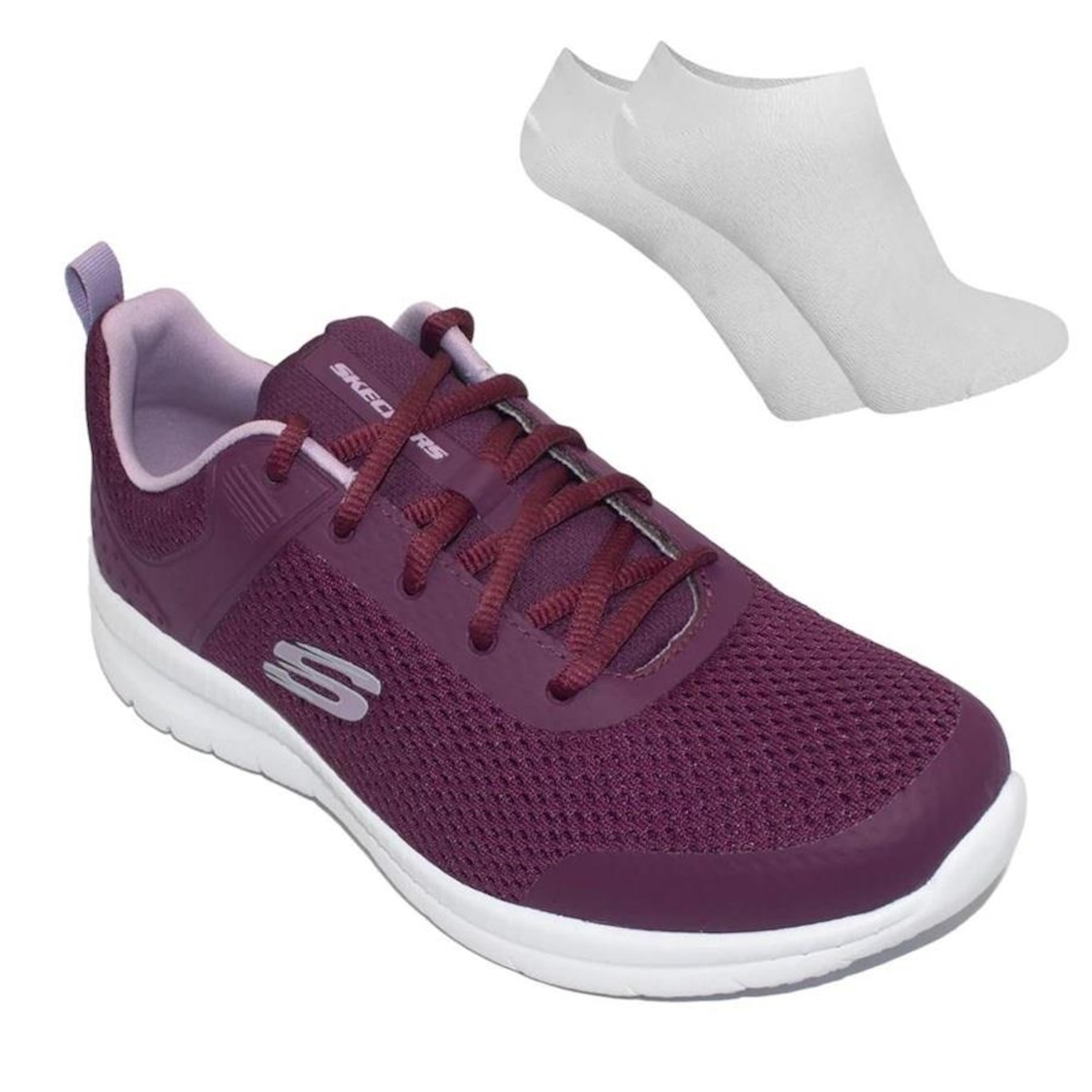 Tênis Skechers Bountiful + Par de Meia - Feminino - Foto 1