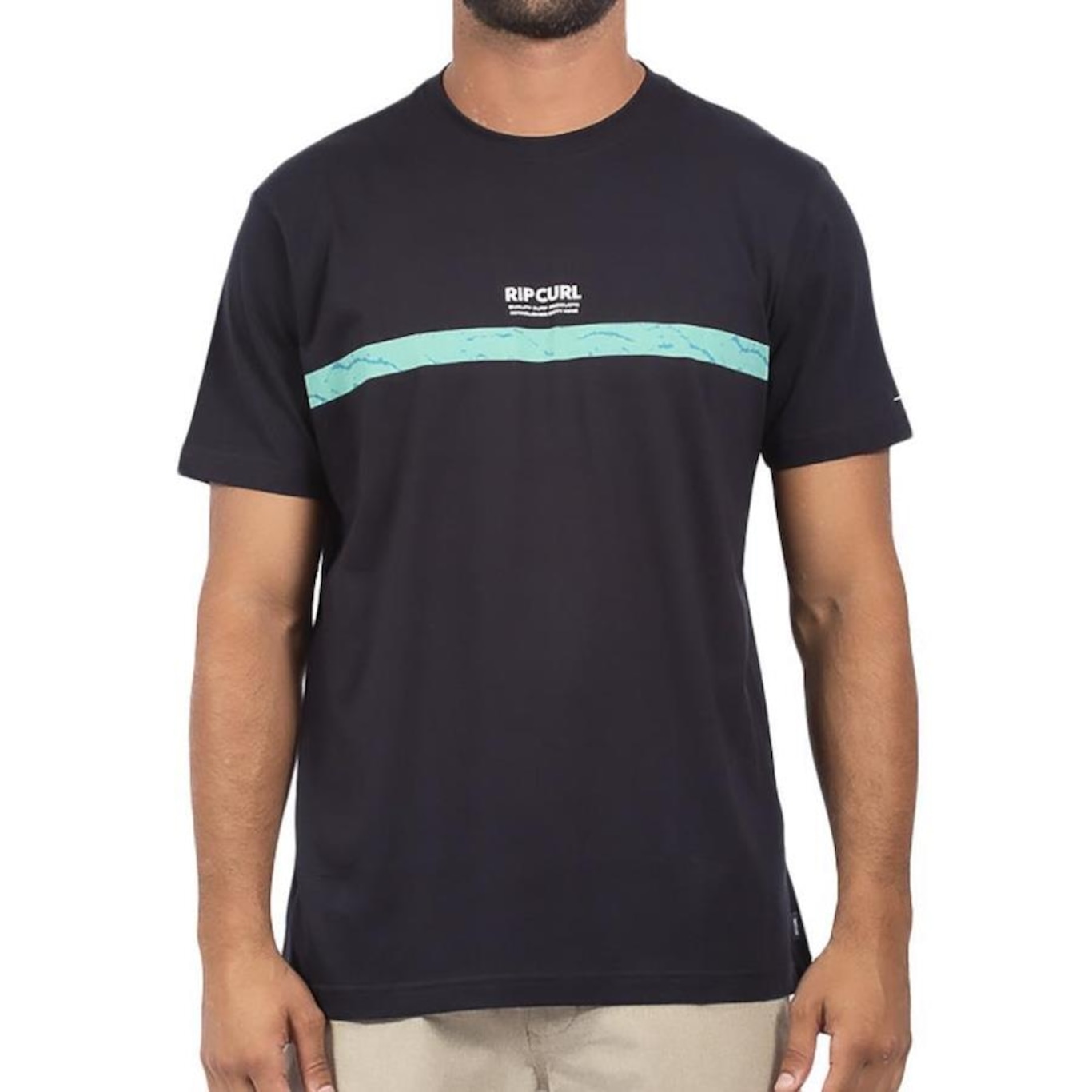 Camiseta Rip Curl Gabe Stripes Sm24 - Masculina - Foto 1