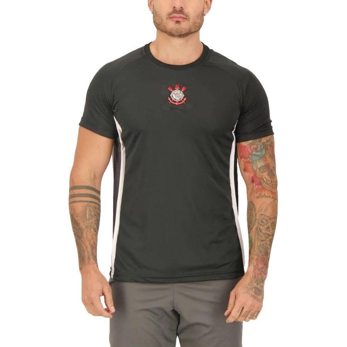 Camiseta do Corinthians Spr Majestic - Masculina - Foto 1