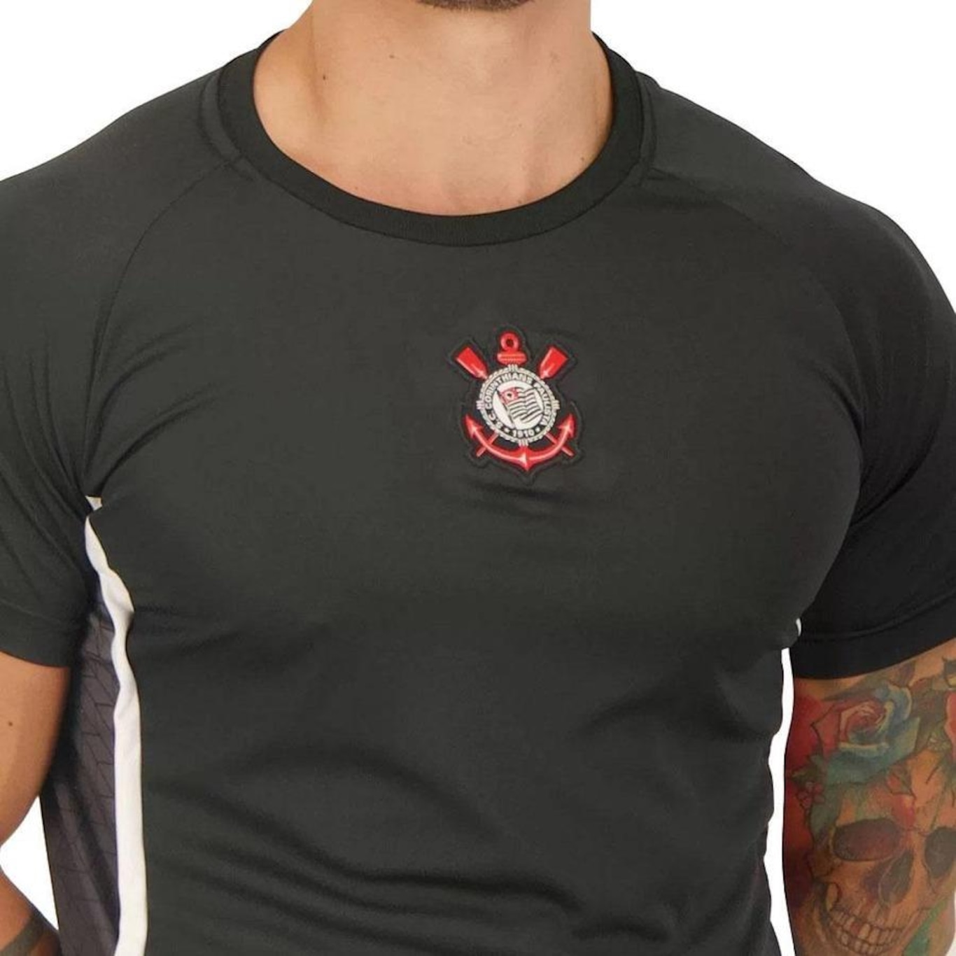 Camiseta do Corinthians Spr Majestic - Masculina - Foto 4