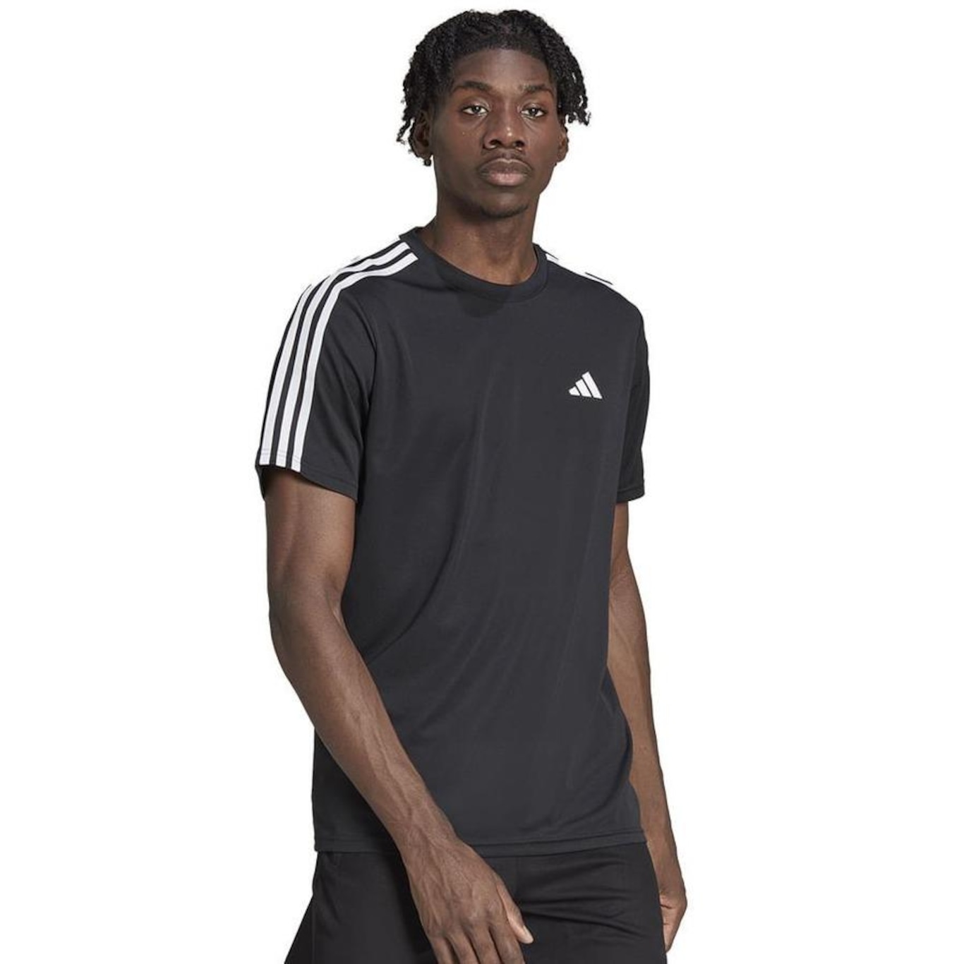 Camiseta adidas Train Essentials 3S - Masculina - Foto 2