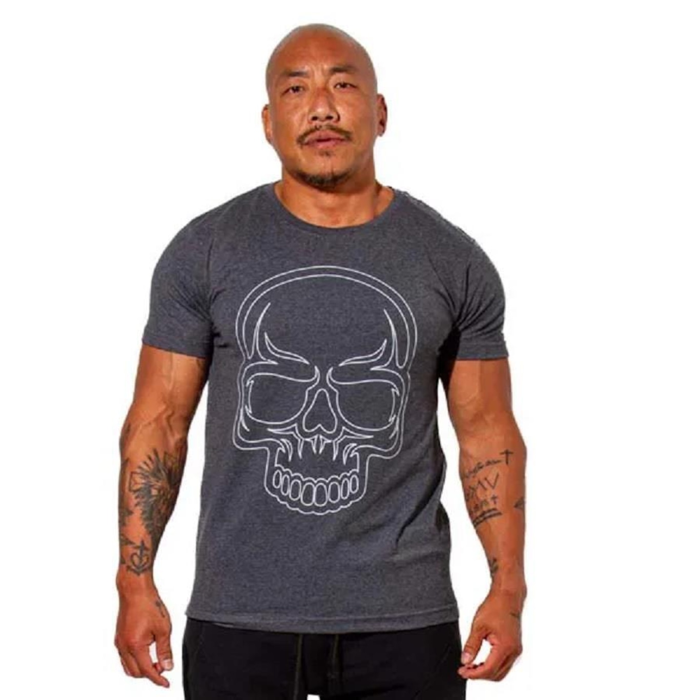 Camiseta Kvra Classic Skull Basic - Masculina - Foto 1