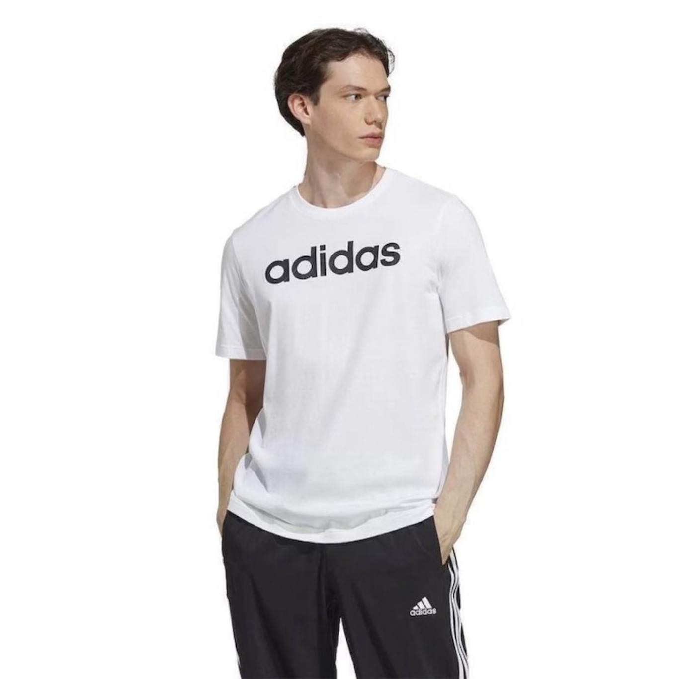 Camiseta adidas Logo Linear - Masculina - Foto 2