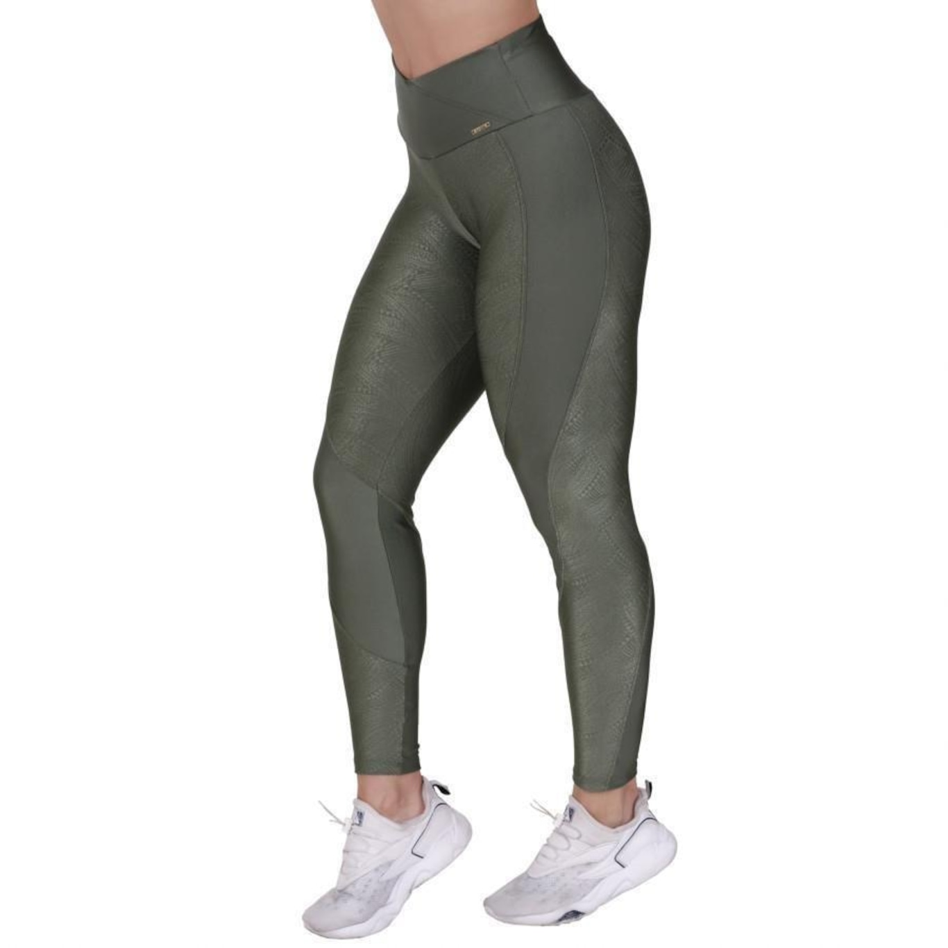 Calça Legging Orbis Fitness Cós Transpassado Cirrê - Feminina - Foto 2