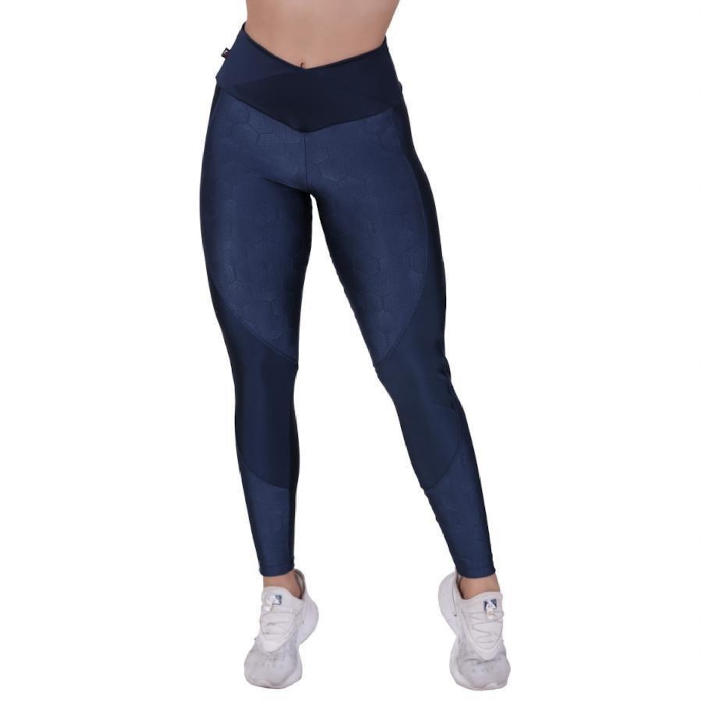 Calça Legging Orbis Fitness Cós Transpassado Cirrê - Feminina - Foto 1