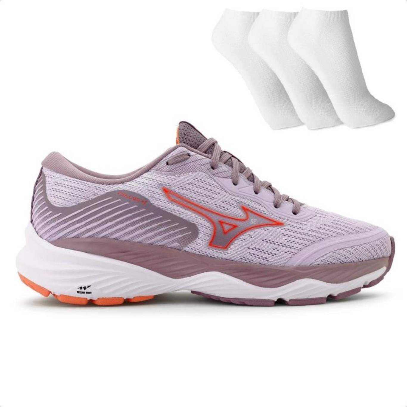 Tênis Mizuno Wave Falcon 4 + 3 Pares de Meias - Feminino - Foto 1