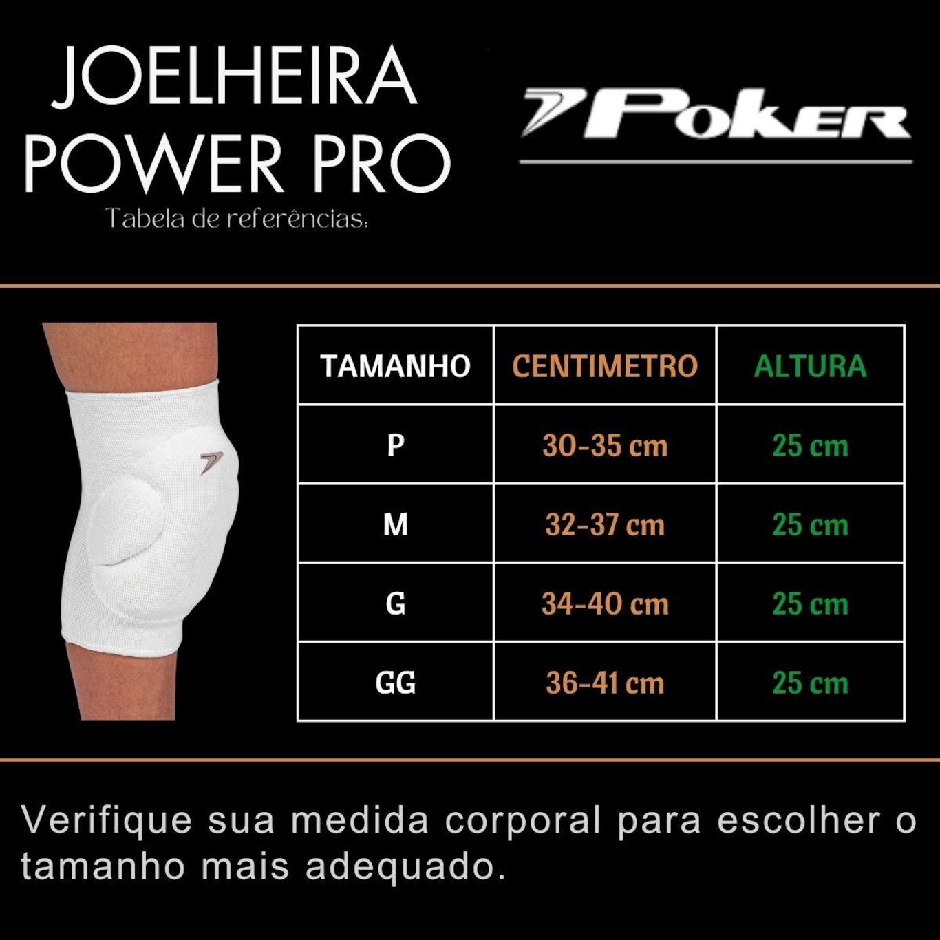 Joelheira Vôlei Poker SPRy Power - Foto 4