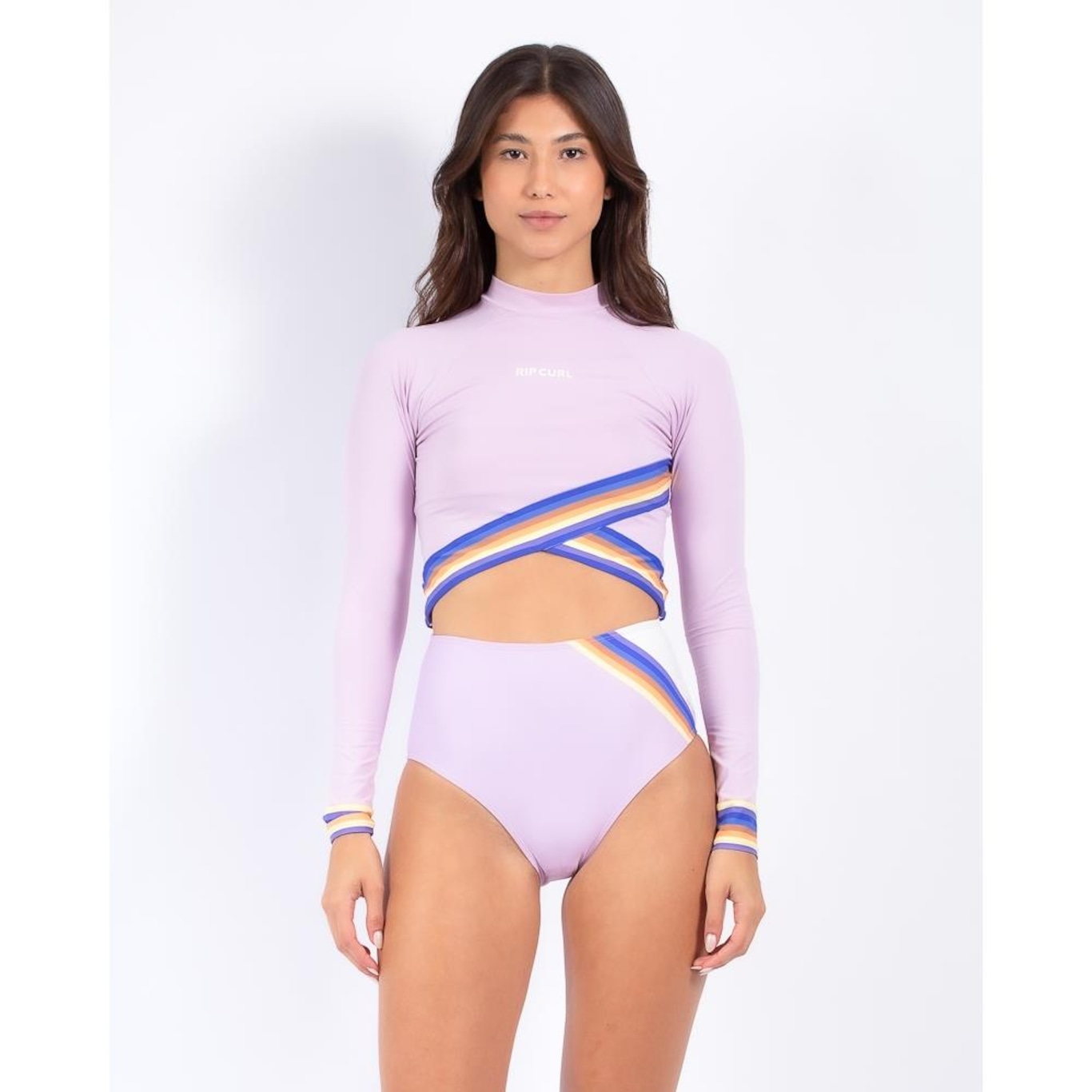 Top Biquíni Rip Curl Sunrise Striped - Feminino - Foto 1