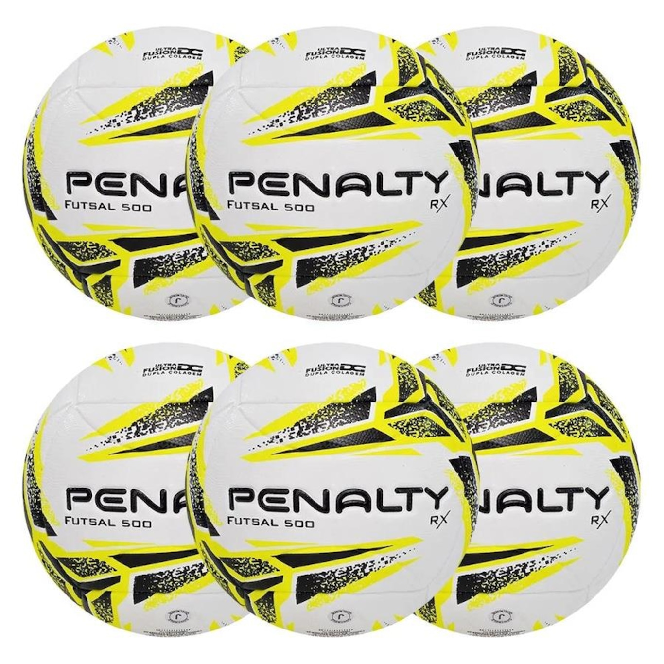 Kit Bolas de Futsal Penalty Rx 500 Xxiii - 6 Unidades - Foto 1