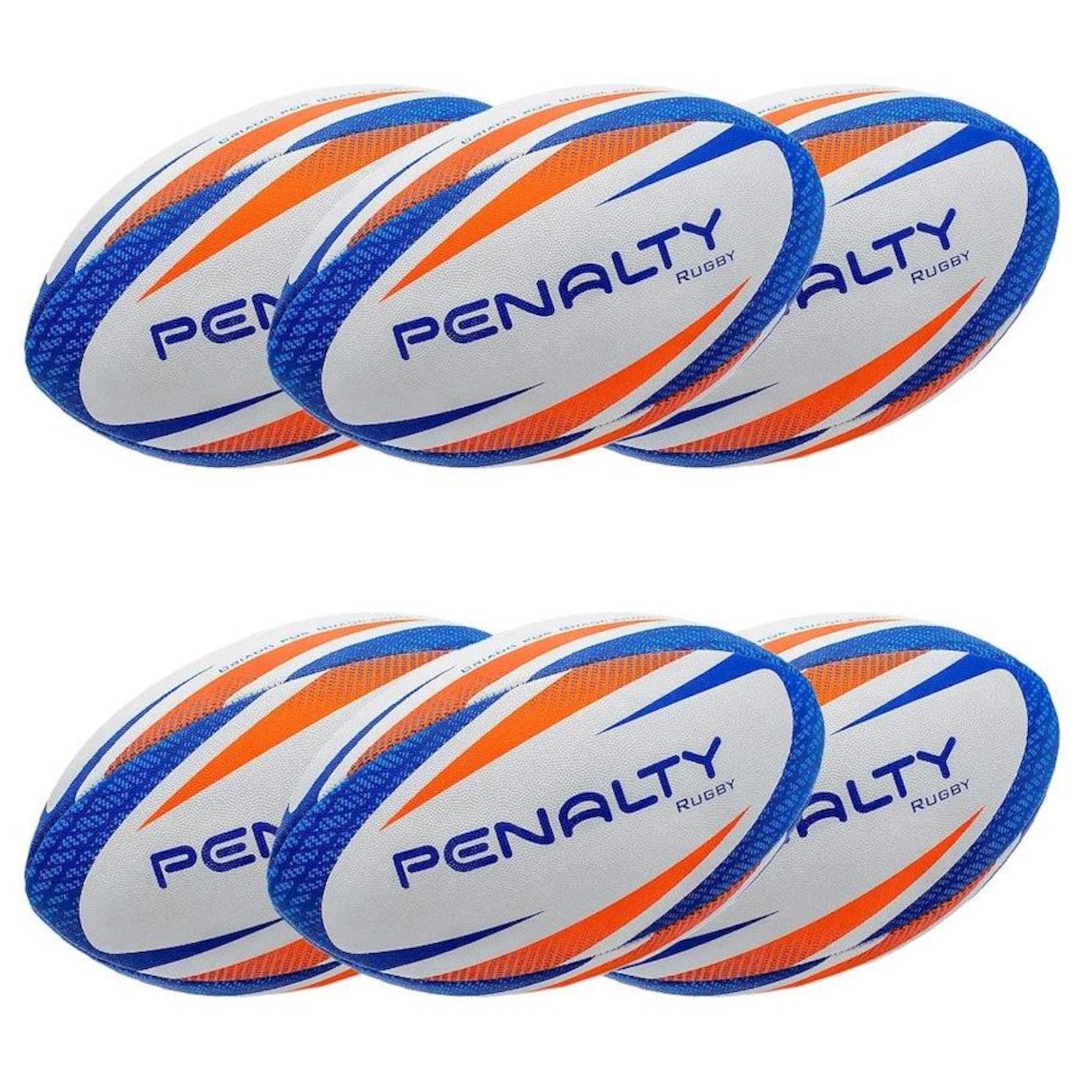 Kit Bolas de Rugby Penalty Ix - 6 Unidades - Foto 1