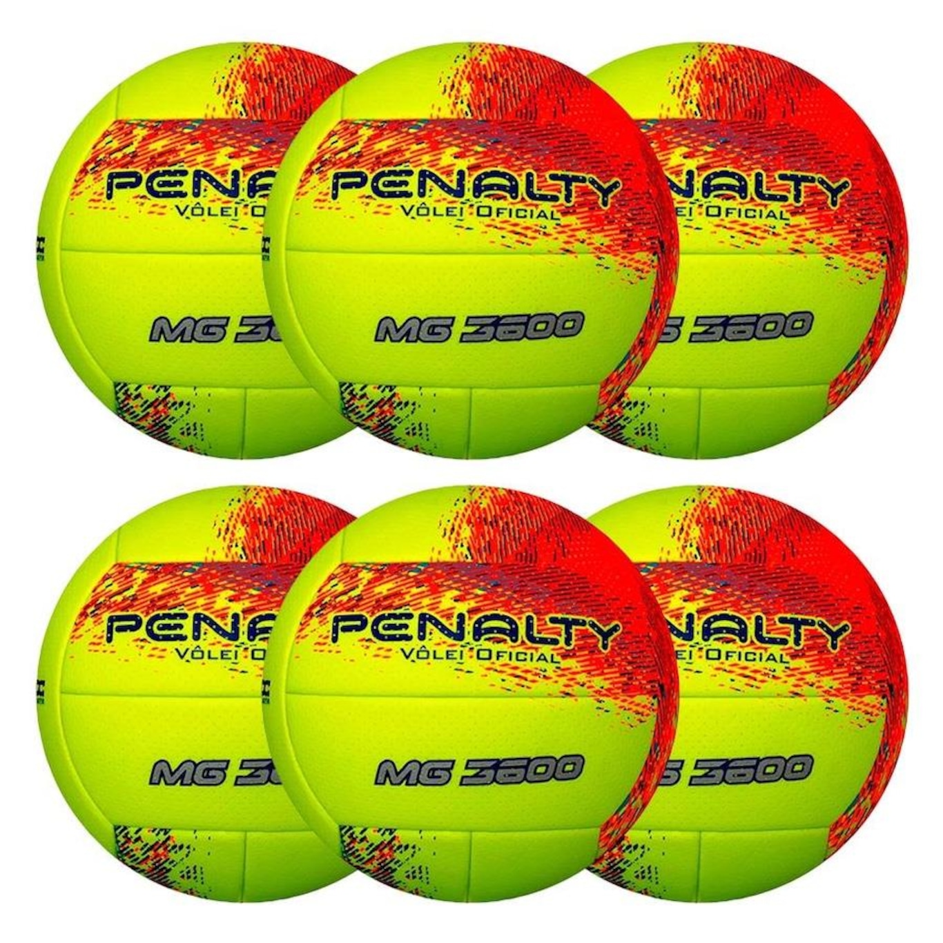 Kit Bolas Vôlei Penalty Mg 3600 Xxi - 6 Unidades - Foto 1