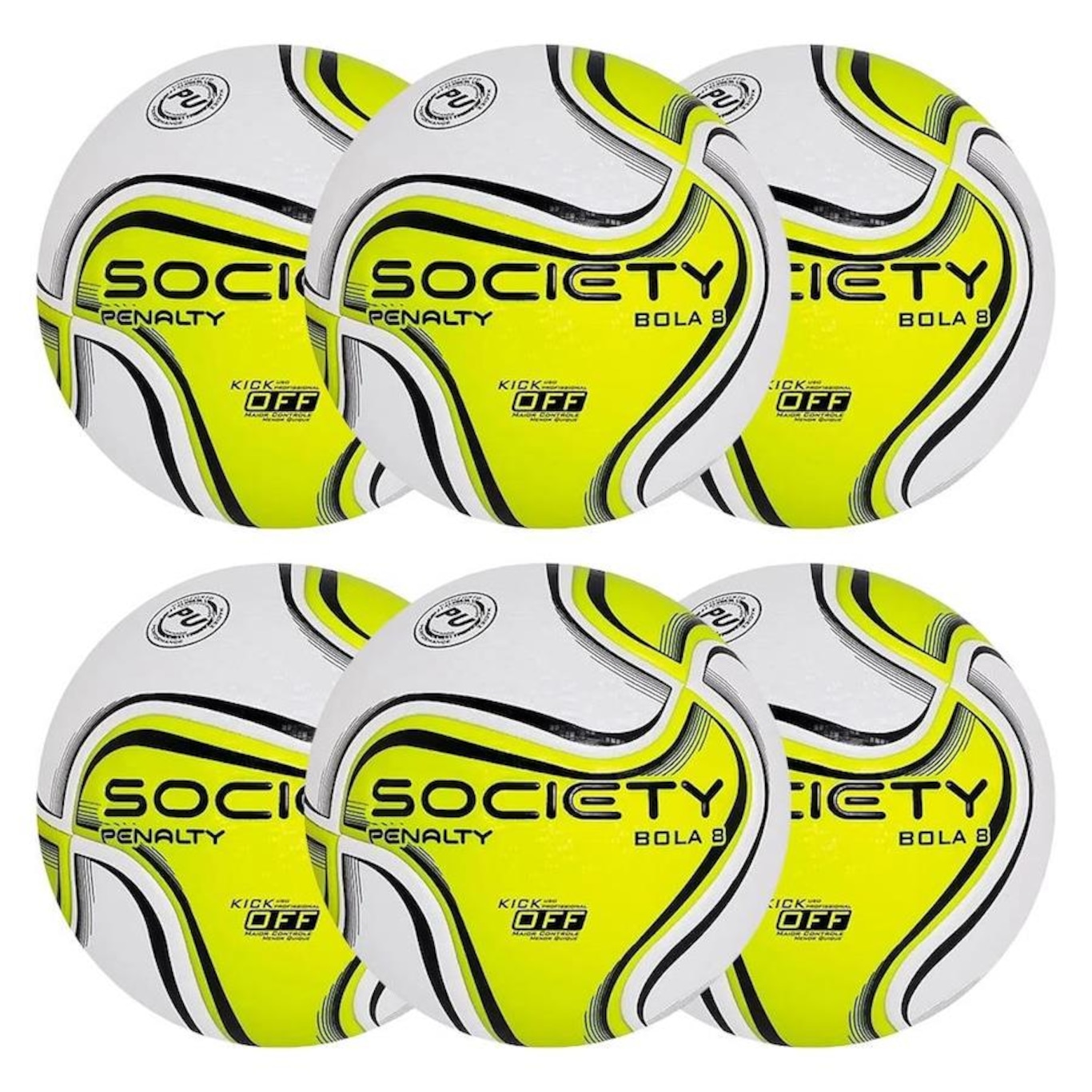 Kit de Bolas de Society Penalty 8 X - 6 Unidades - Foto 1