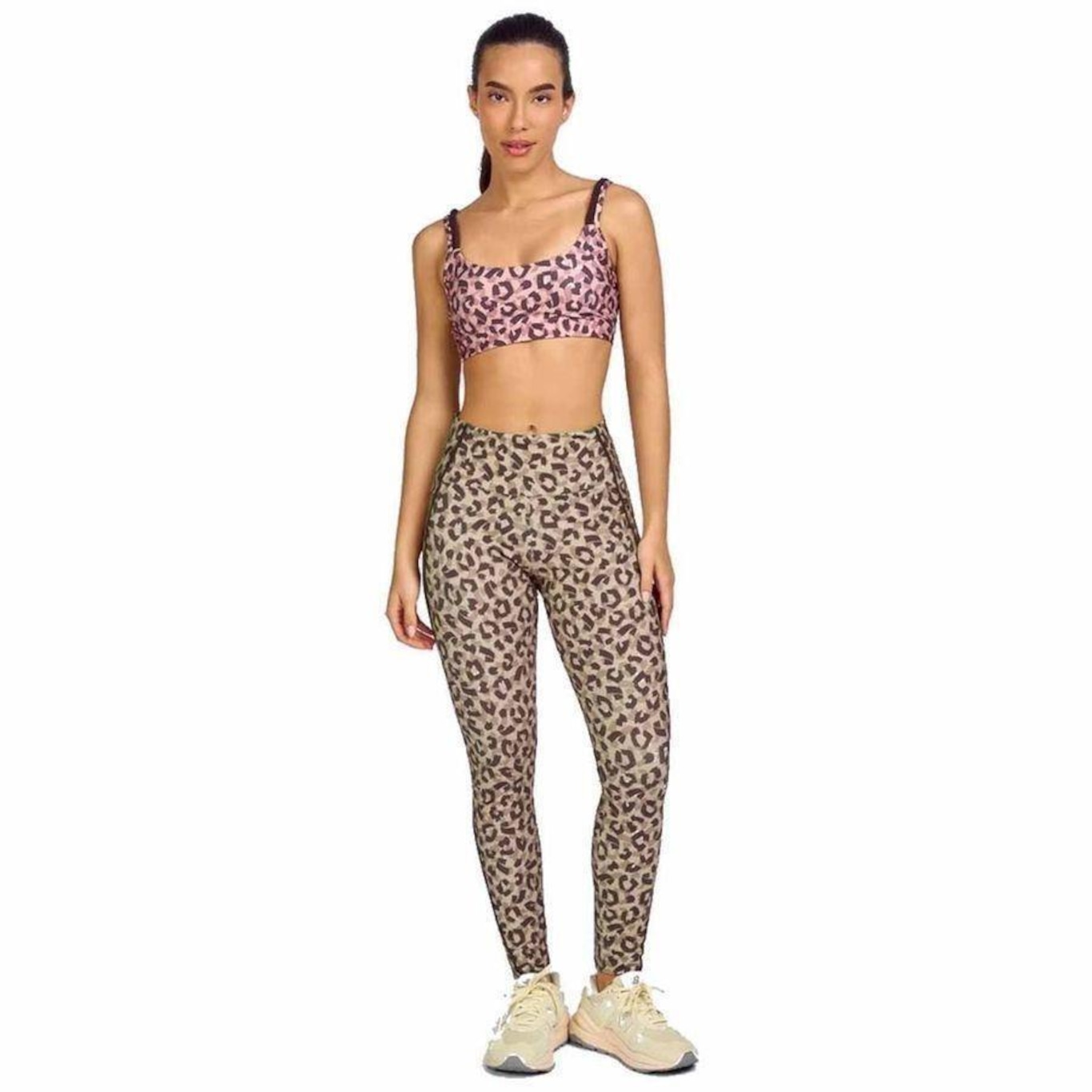 Calça Legging Alto Giro Estampada Galoes - Femenino - Foto 1