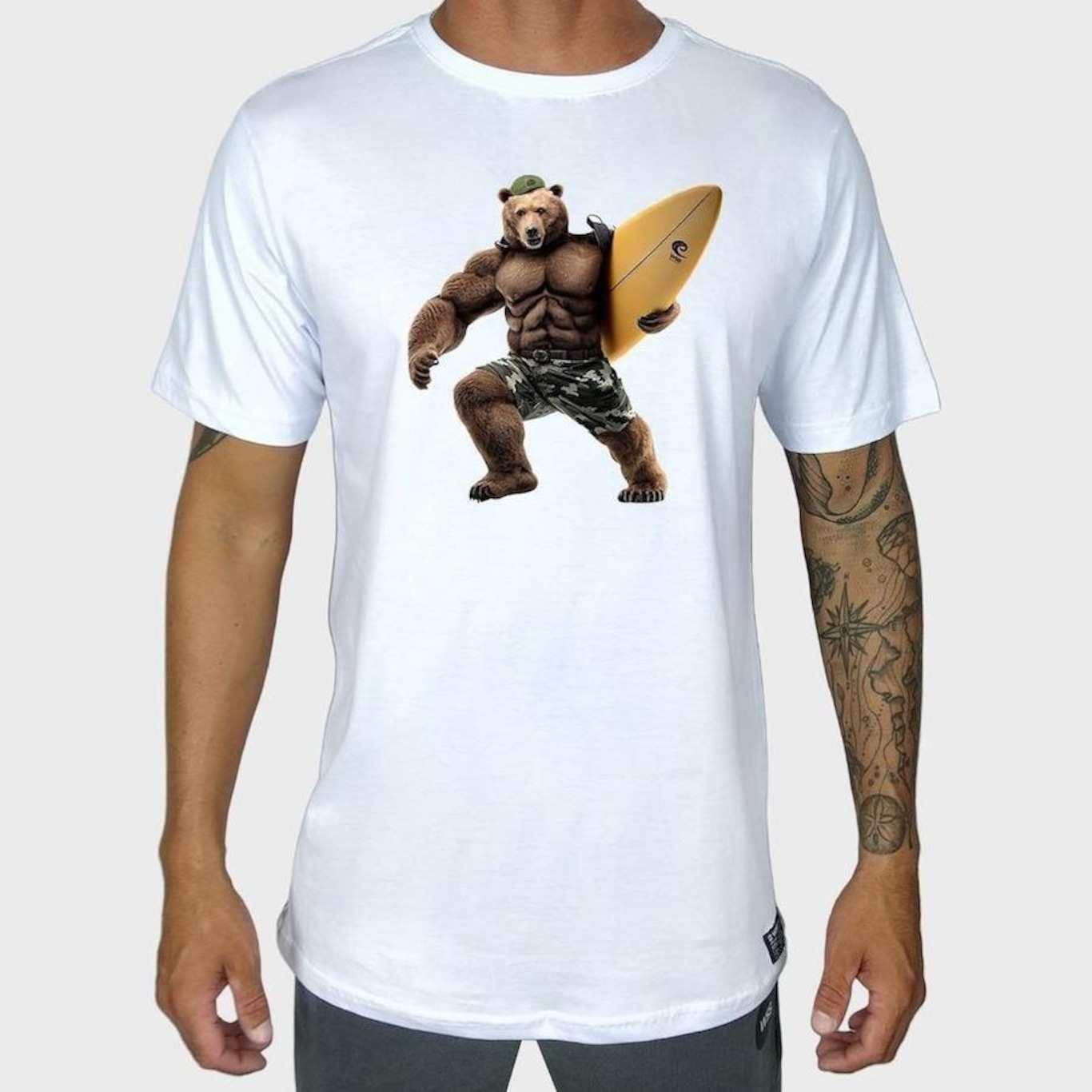 Camiseta WSS Surfing Bear Prime - Masculina - Foto 1