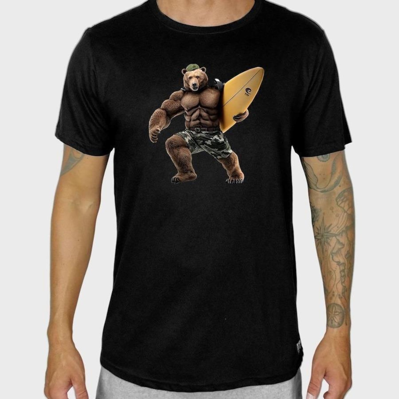 Camiseta WSS Surfing Bear Prime - Masculina - Foto 1