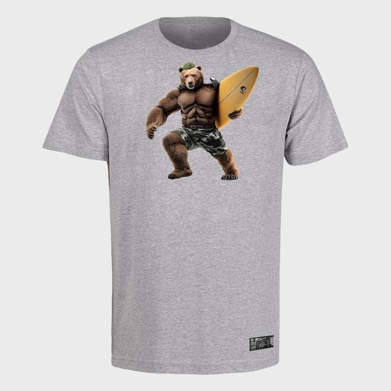 Camiseta WSS Surfing Bear Prime - Masculina - Foto 1