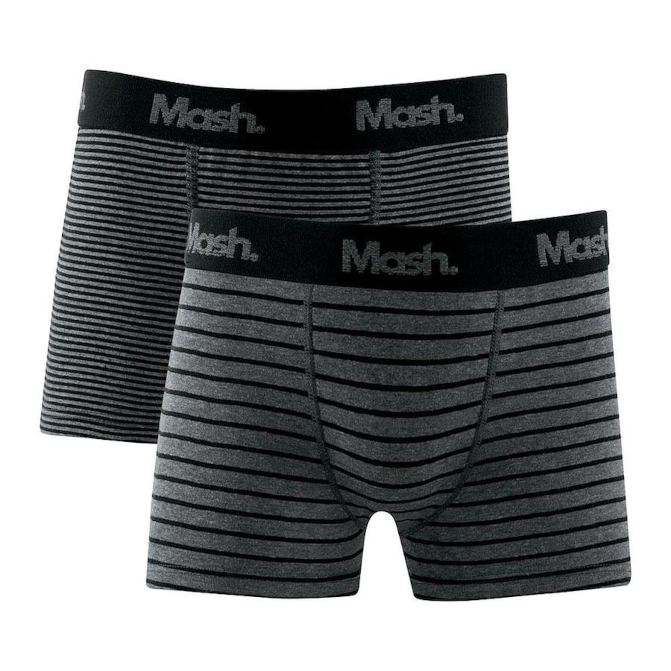 Kit de Cuecas Boxer Mash Cotton Listras - Infantil - 2 Unidades - Foto 1