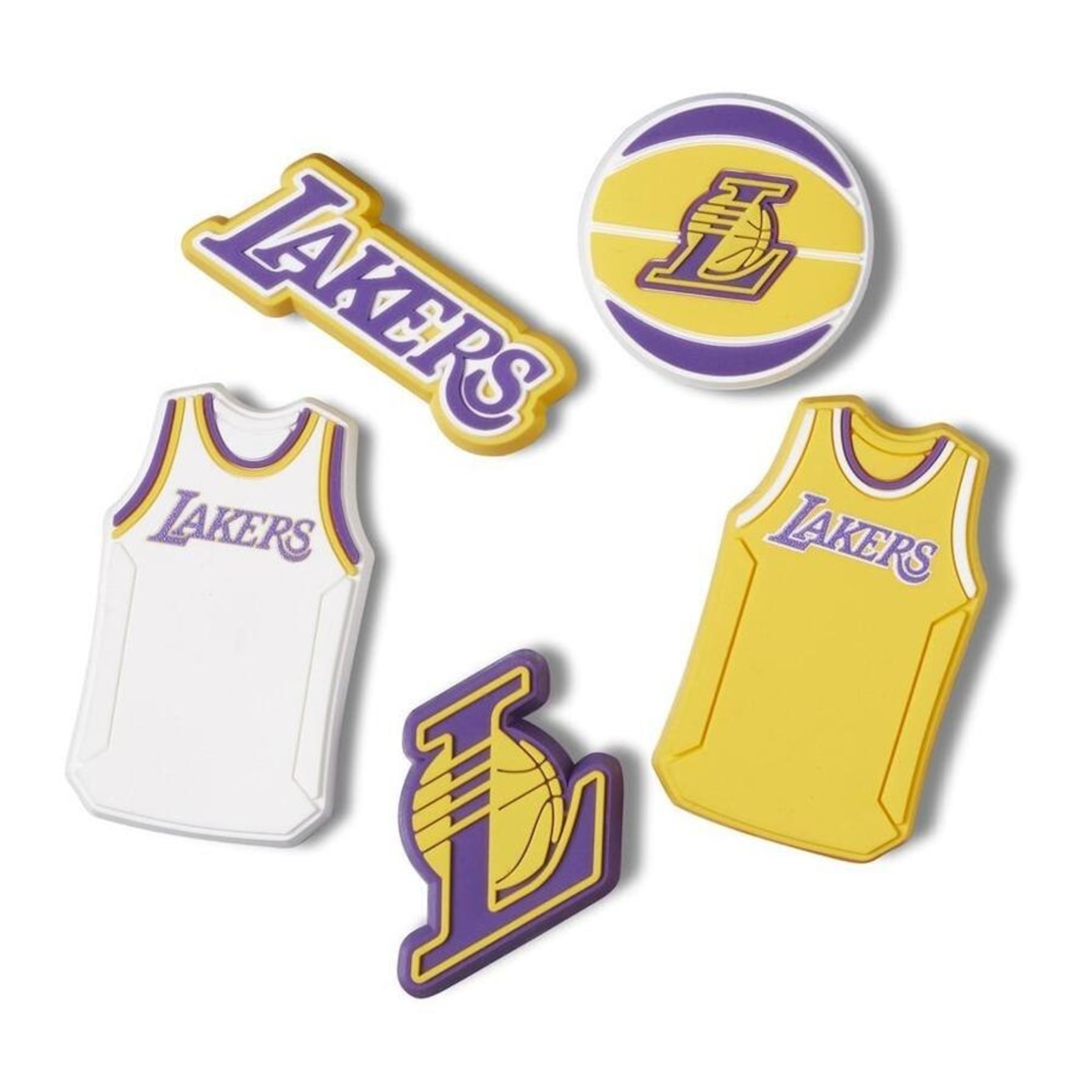 Jibbitz Crocs Nba Los Angeles Lakers Pack com 5 Peças Único - Foto 1