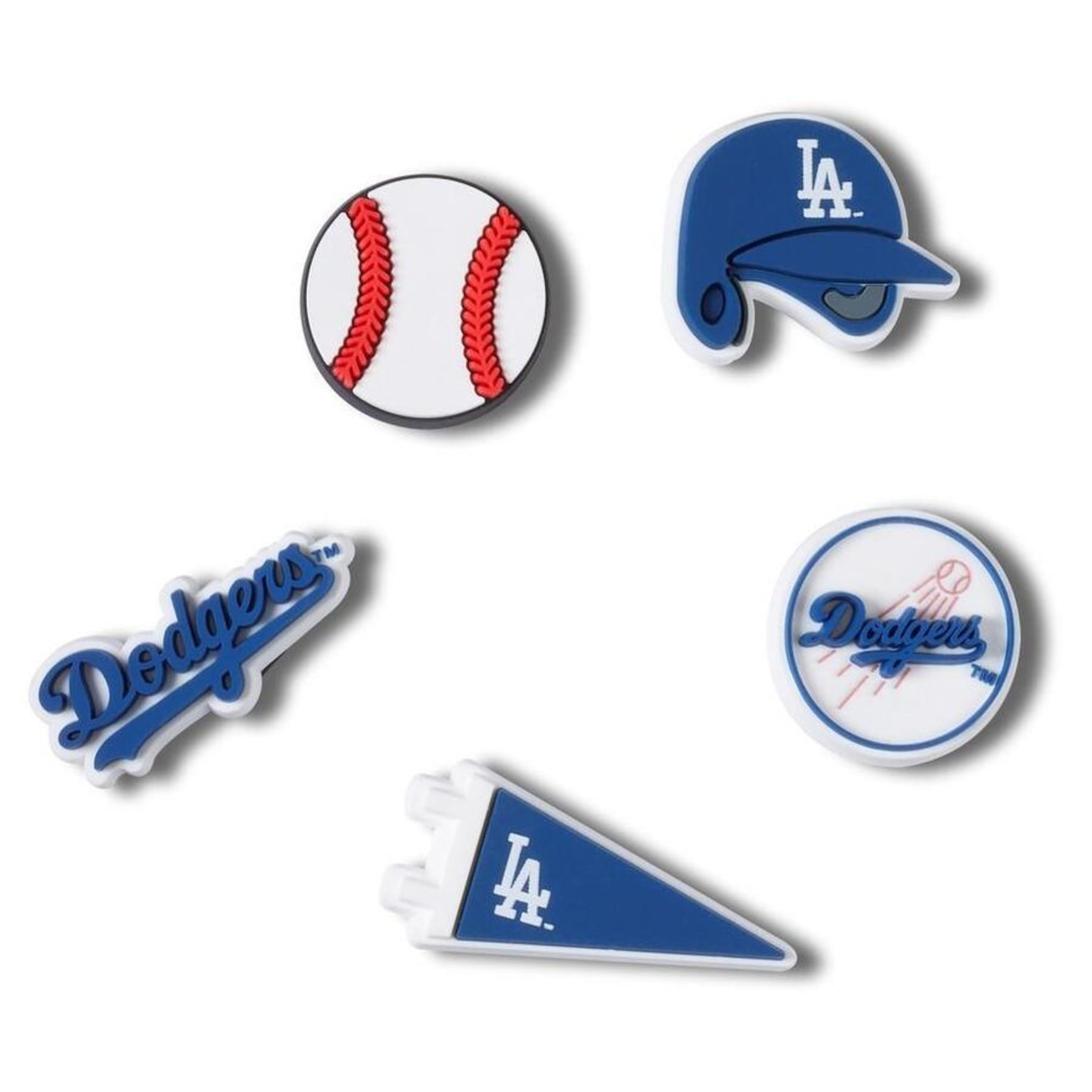 Jibbitz Crocs Mlb Los Angeles Dodgers Pack com 5 Peças Único - Foto 1