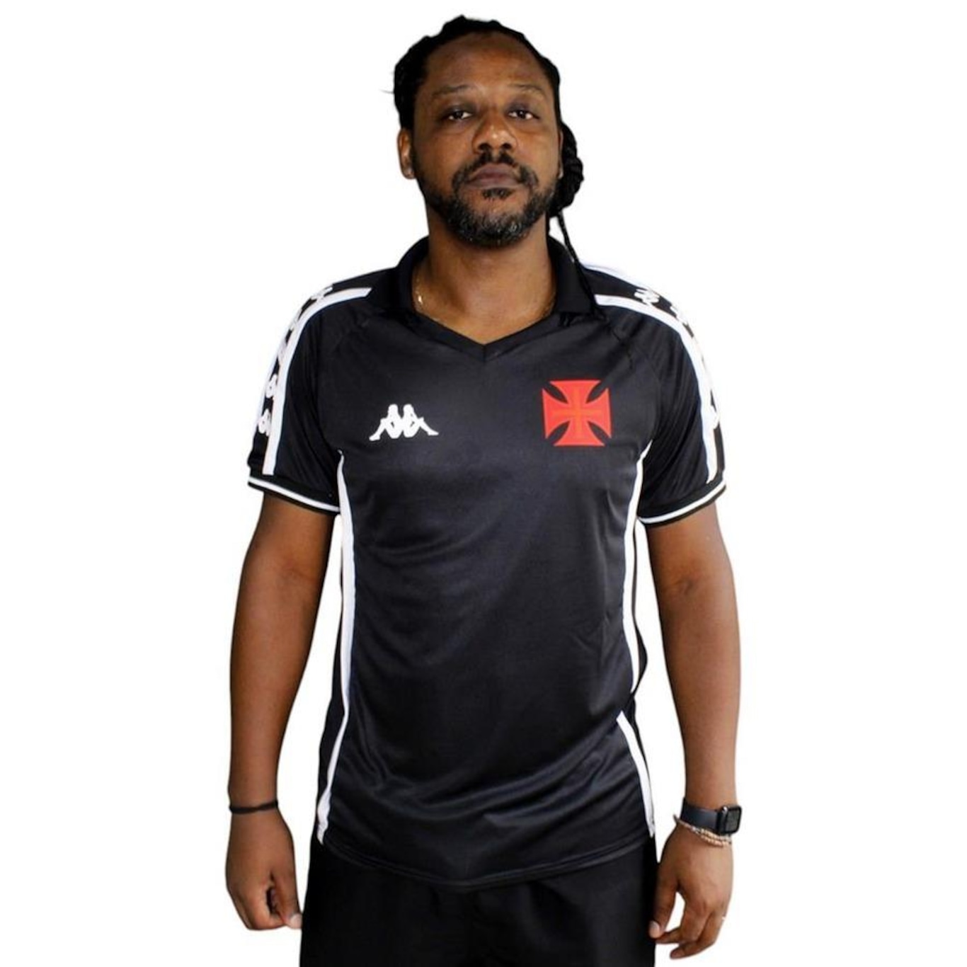 Camisa Polo do Vasco da Gama Supporter Kappa - Masculina - Foto 1