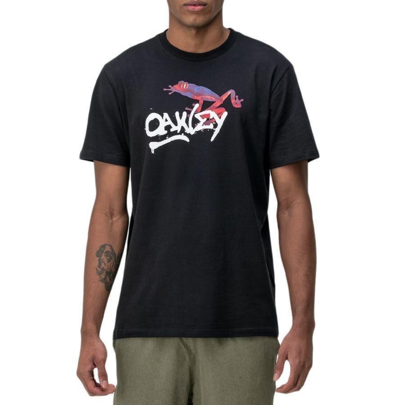 Camiseta Oakley Frog Graphic Masculina - Preto