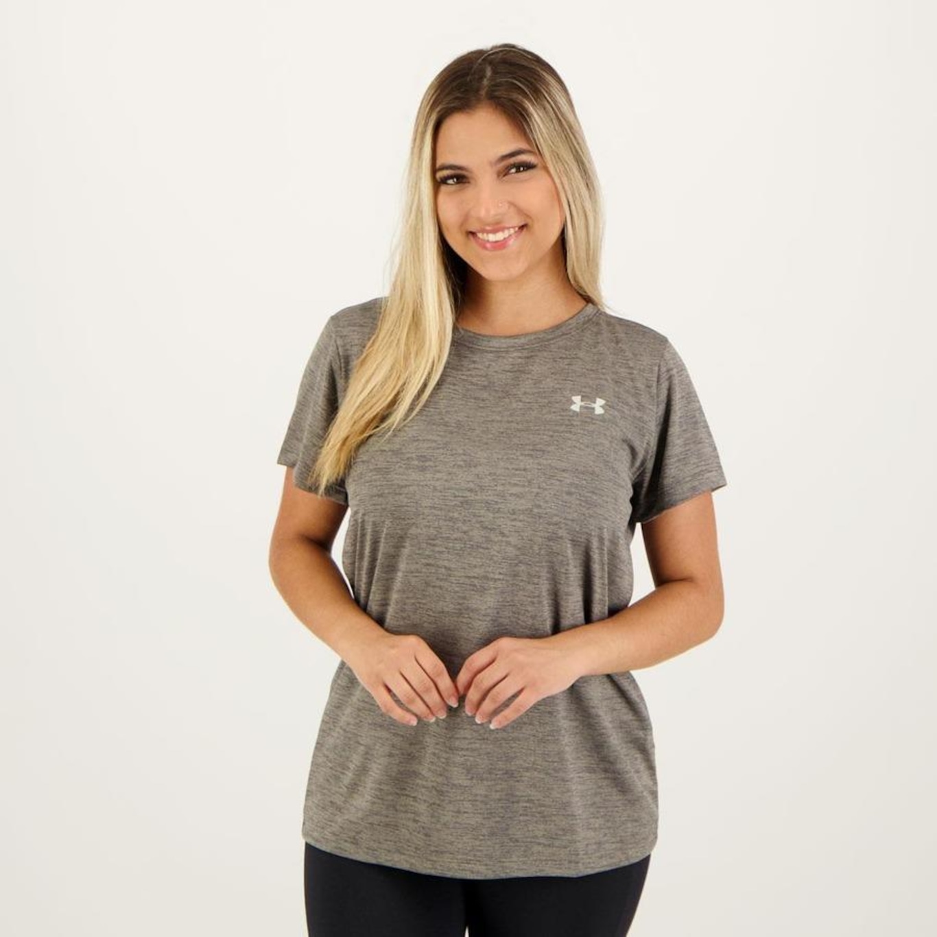 Camiseta Under Armour Tech Solid Brz - Feminina - Foto 1